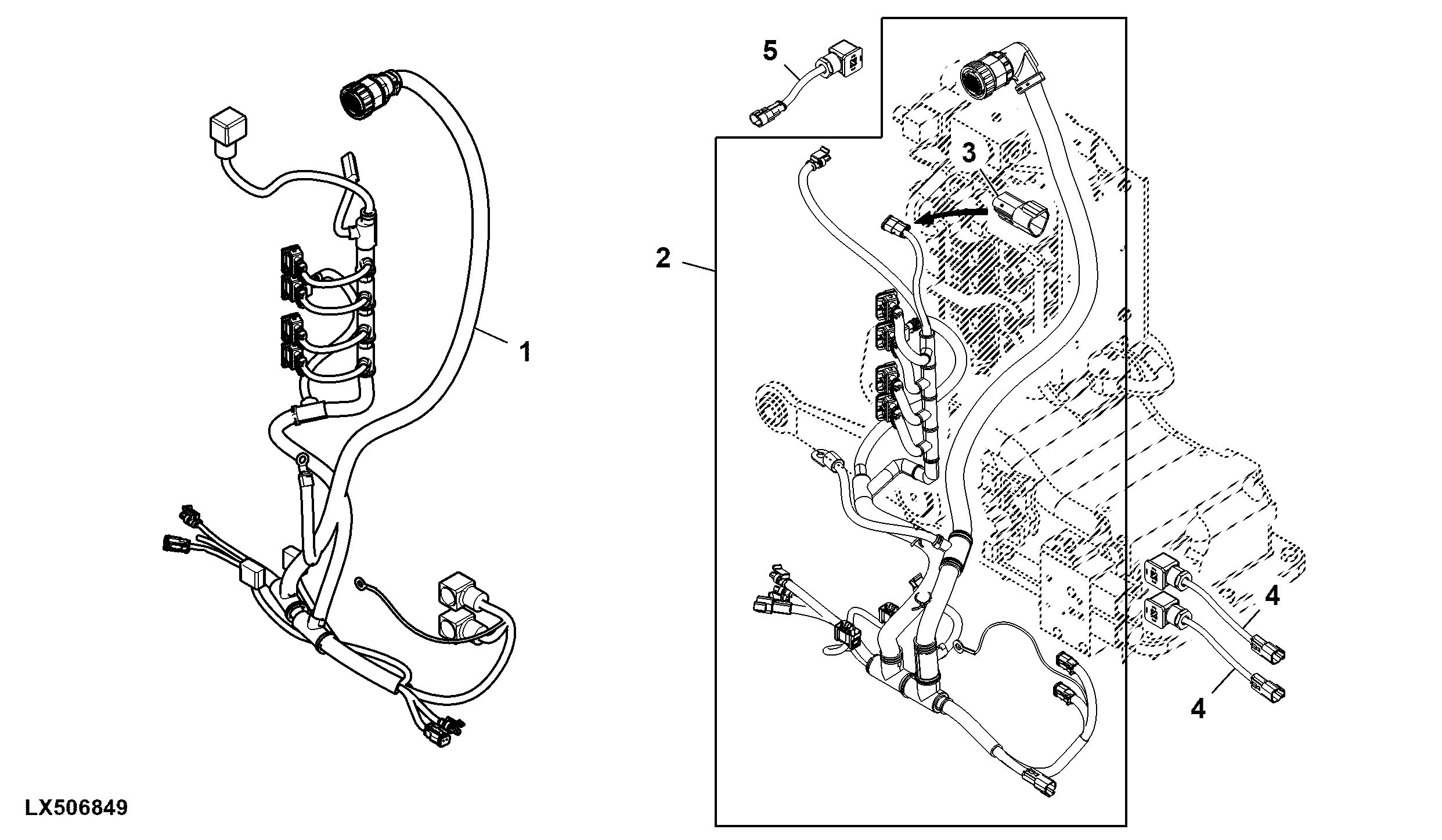 Wiring Harness, W/ Resistor, Electronic Rockshaft