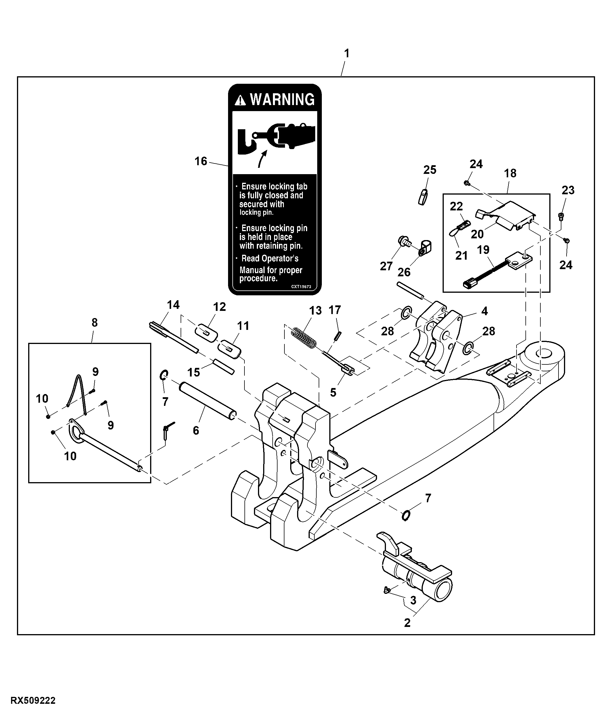 Quick Attach Drawbar, AutoLoad™, Attachment