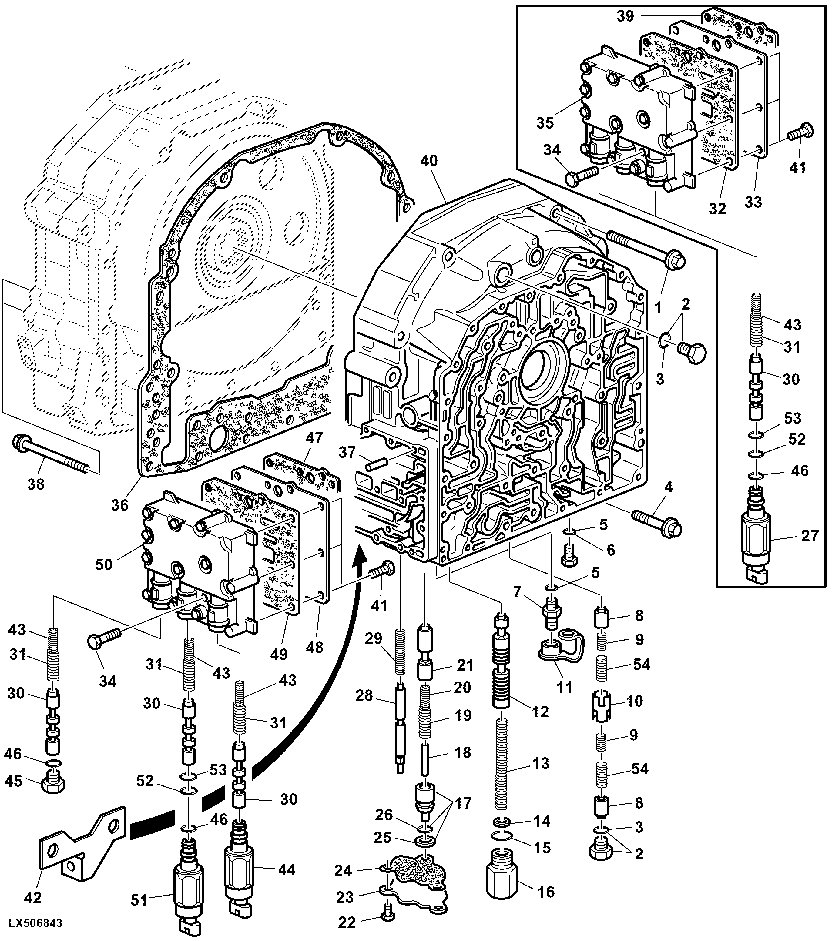 TRANSMISSION FRONT COVER (WITH ELECTR. REVERSER CONTROL)
