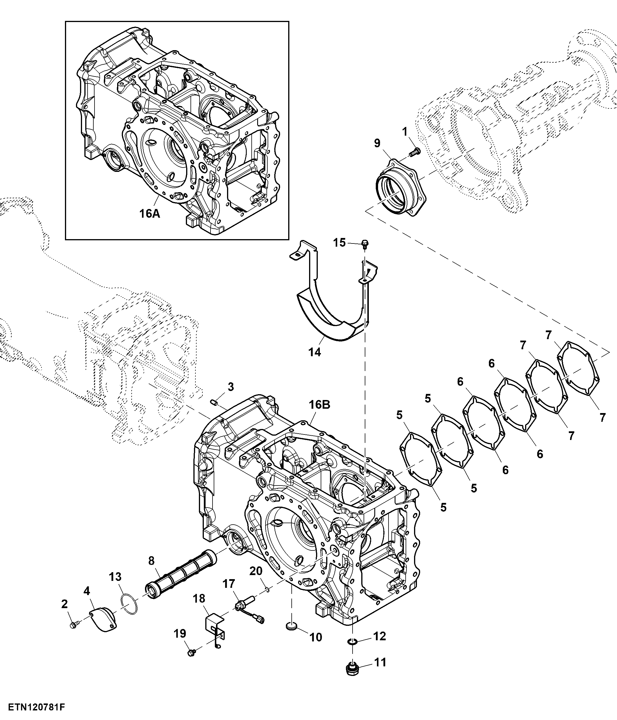 Differential Housing, Single Clutch, Single PTO