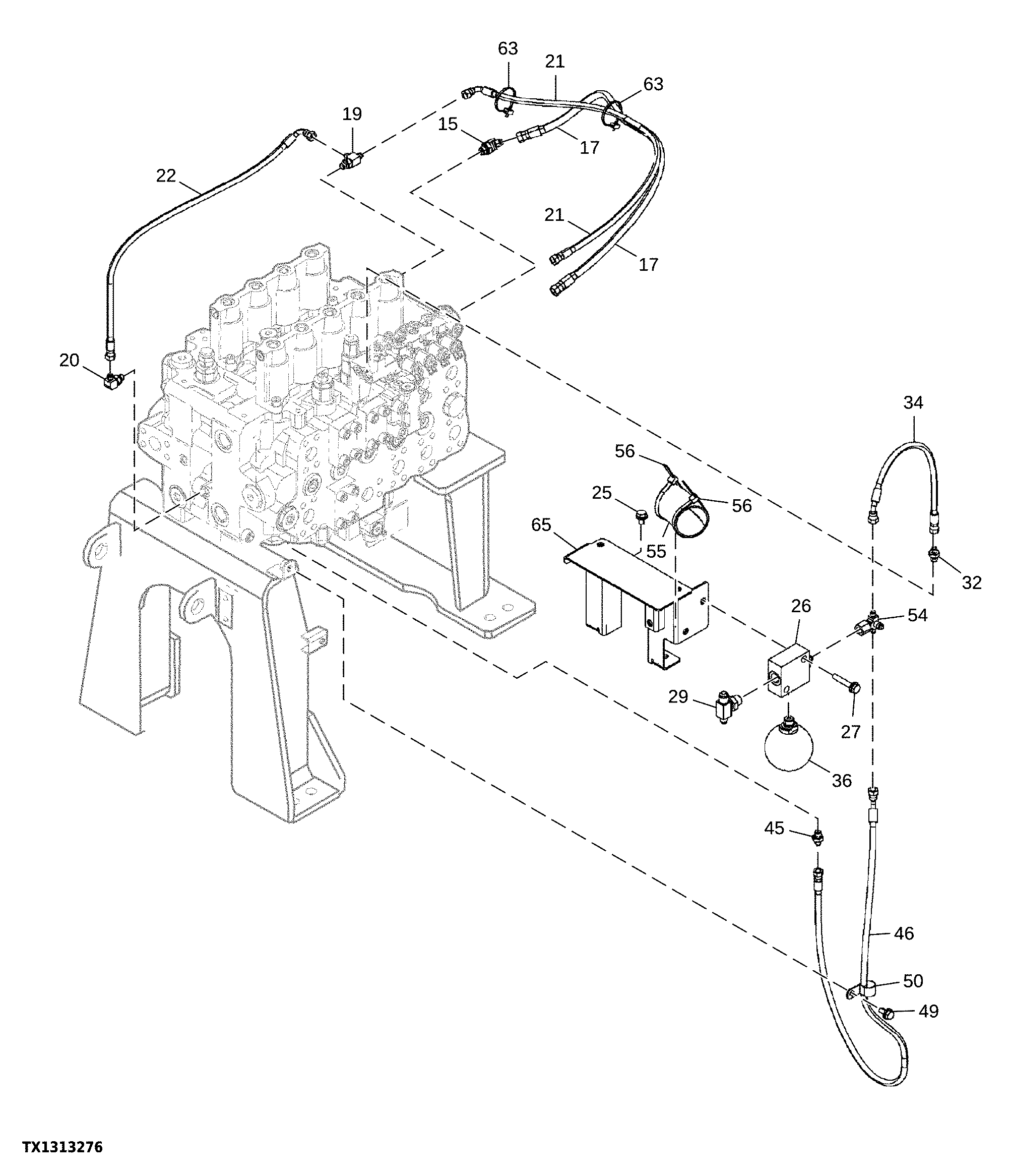 Hydraulic Lines (Control Valve To Check Valve and Accumulator) (973146 - )
