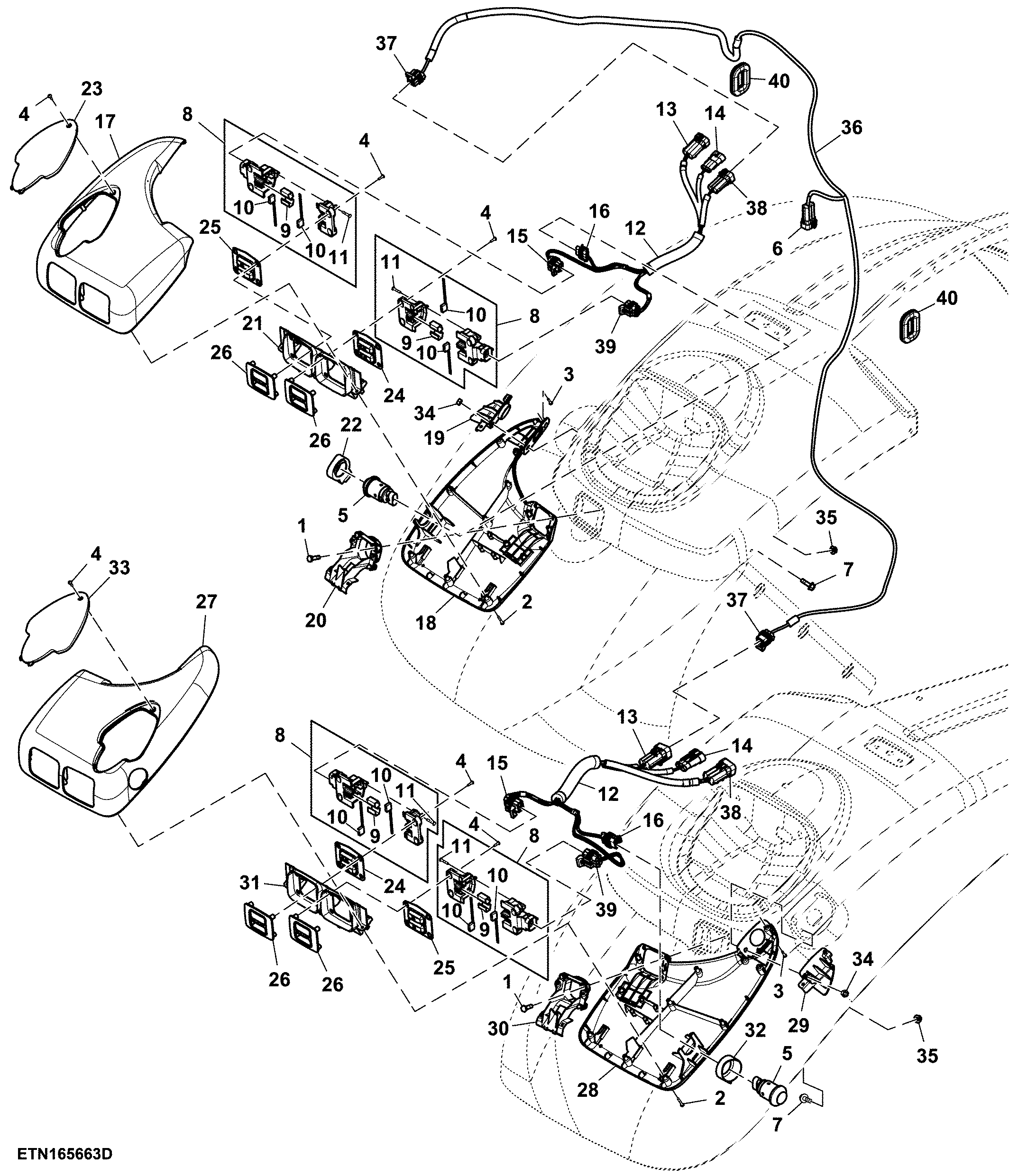 Switch / Remote Control, W/ Rear Hitch Control, W/ Rear PTO Control, W/ Rear SCV Control