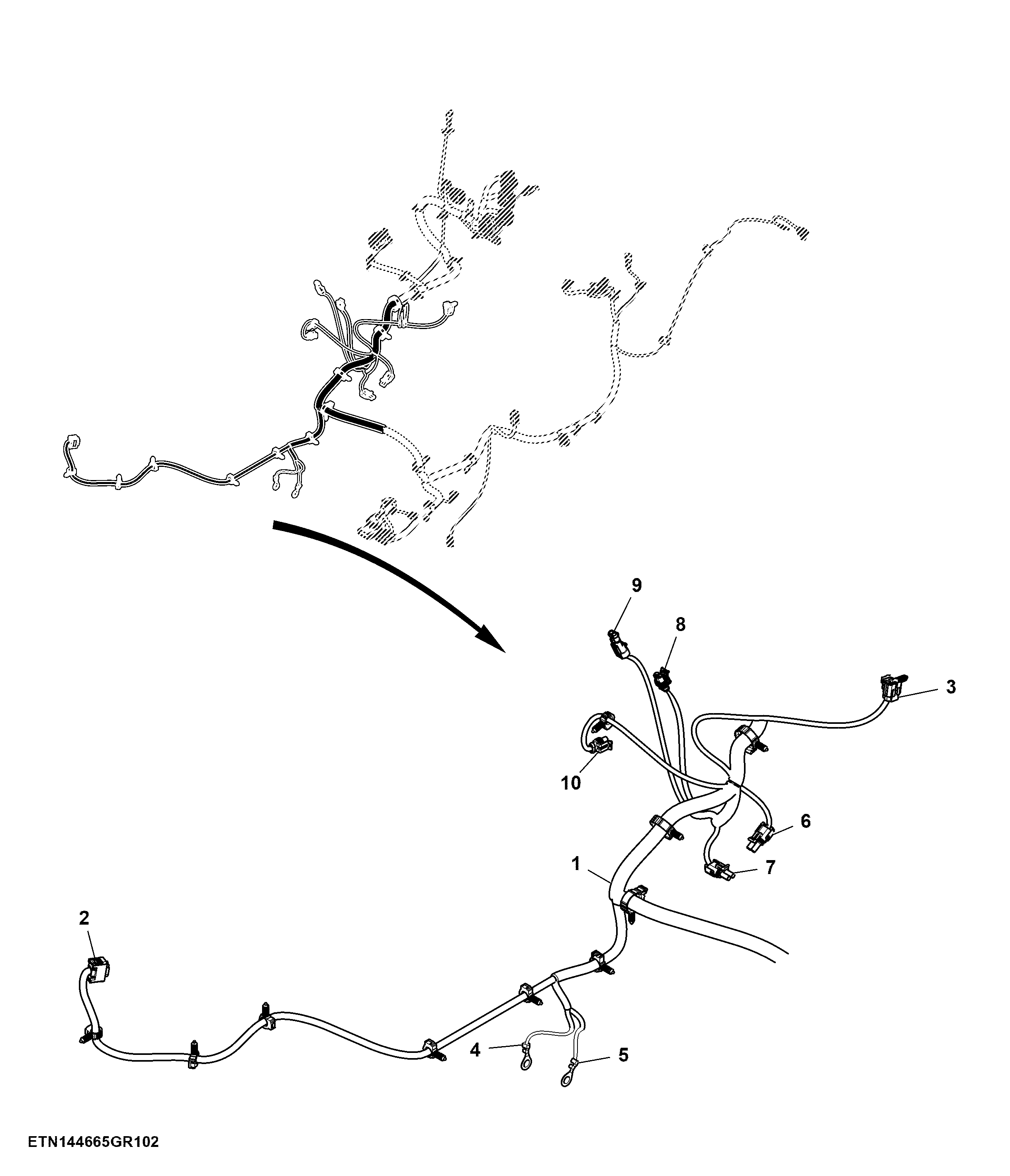 Rear Wiring Harness, SyncShuttle™, Stage 3B (2 / 5)