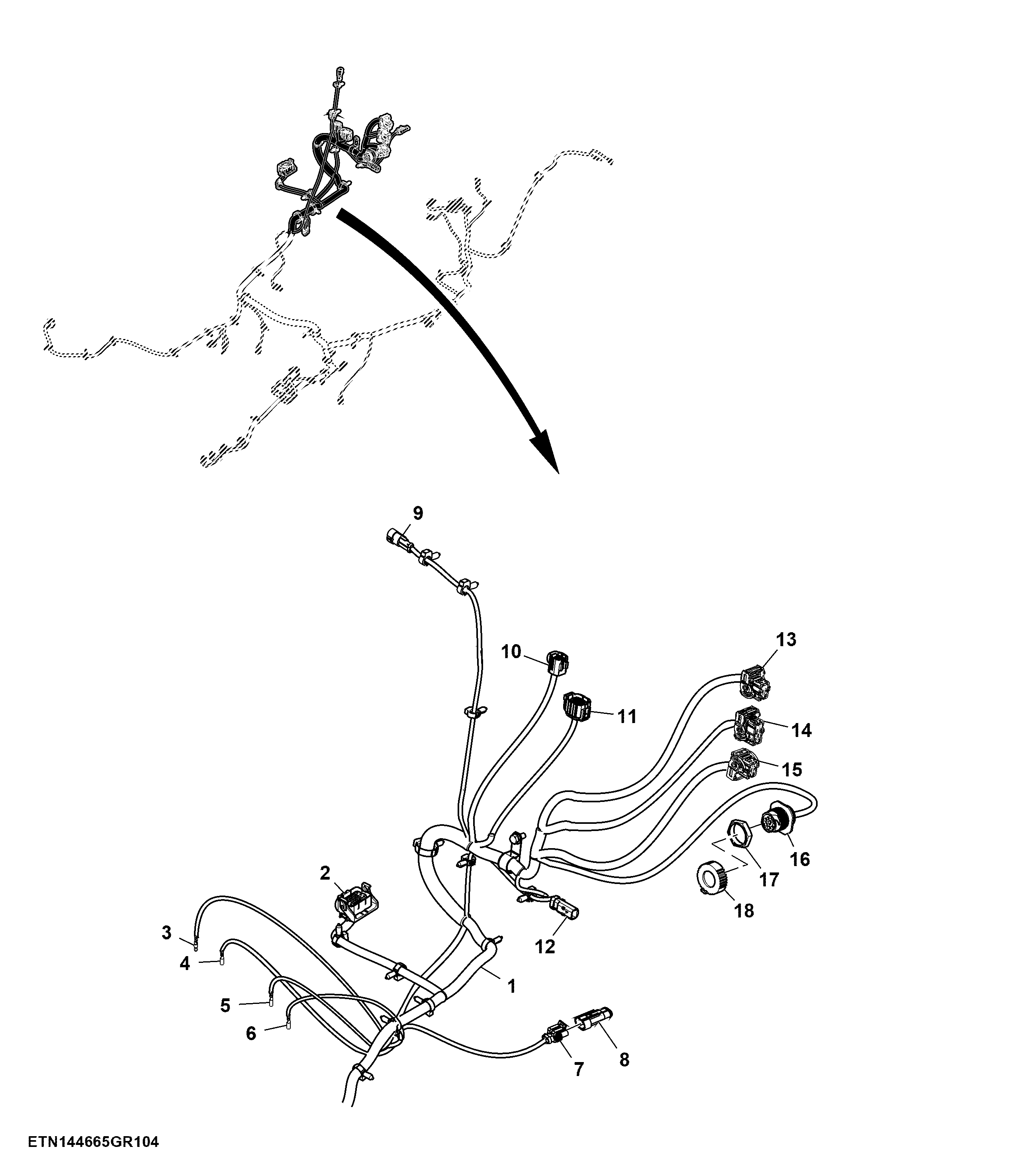 Rear Wiring Harness, SyncShuttle™, Stage 3B (4 / 5)