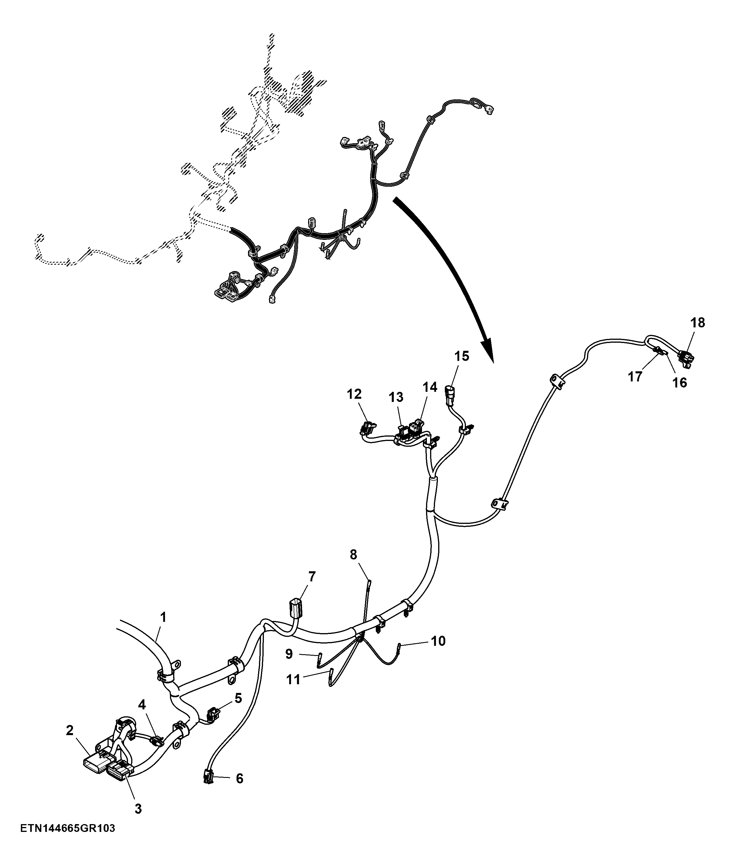 Rear Wiring Harness, SyncShuttle™, Stage 3B (3 / 5)