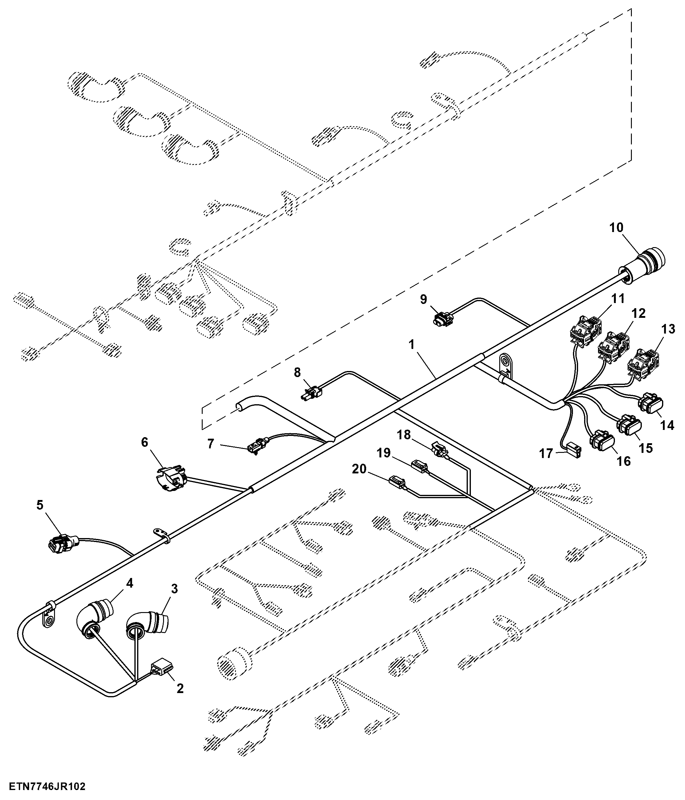 Wiring Harness, Left Control unit 1, STS (2 of 4)