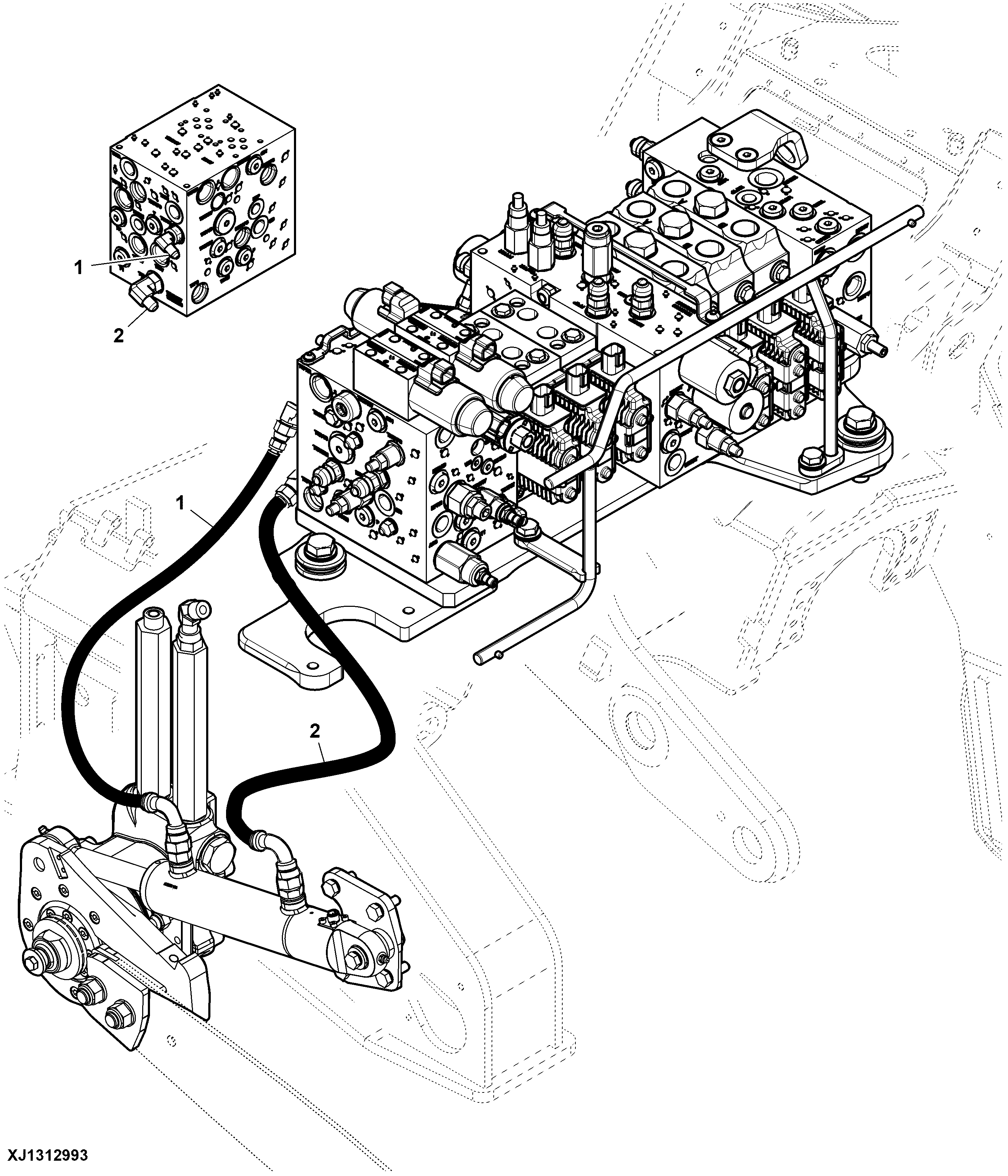 Top-saw Cylinder Hoses (000075 - )