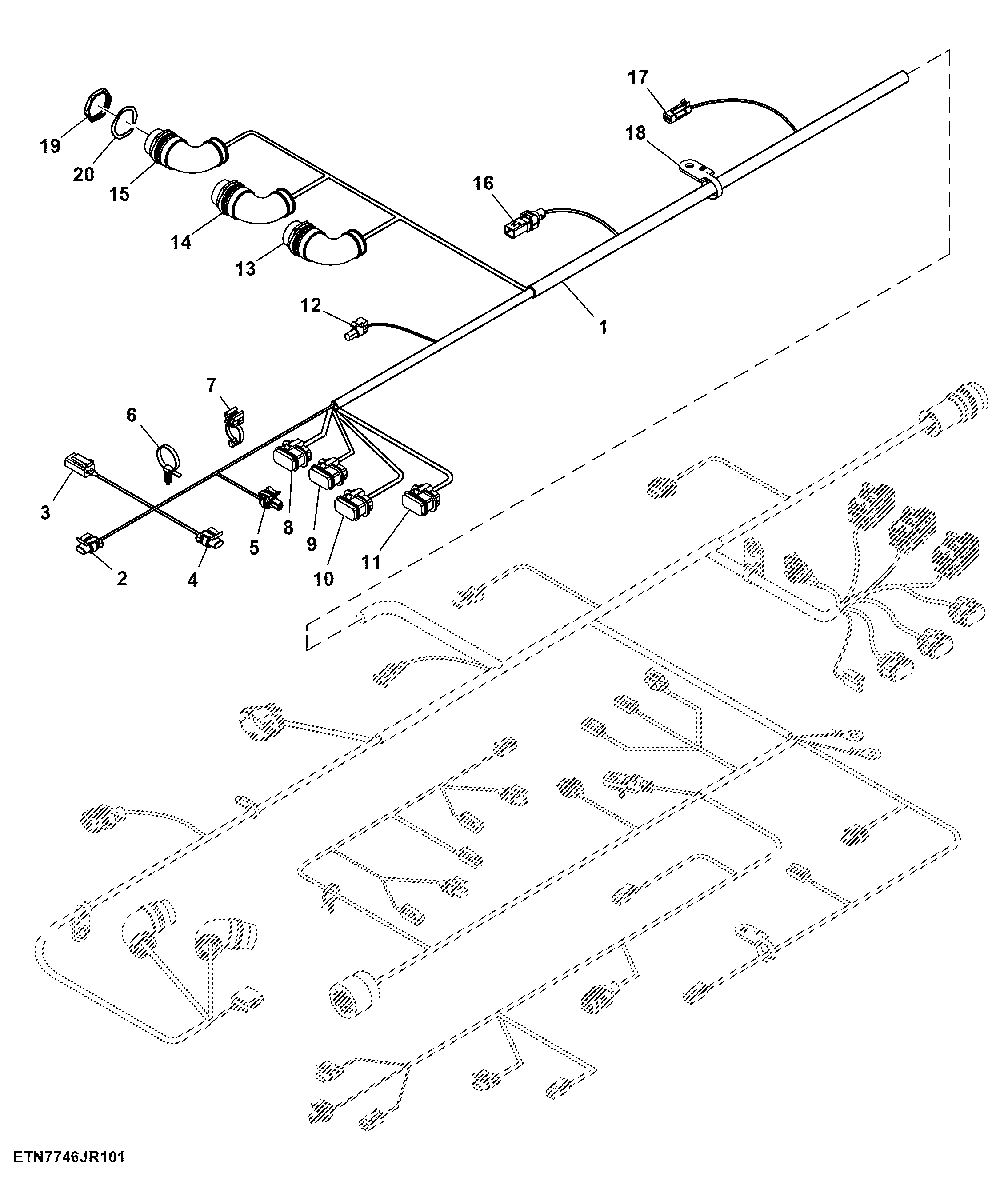 Wiring Harness, Left Control unit 1, STS (1 of 4)
