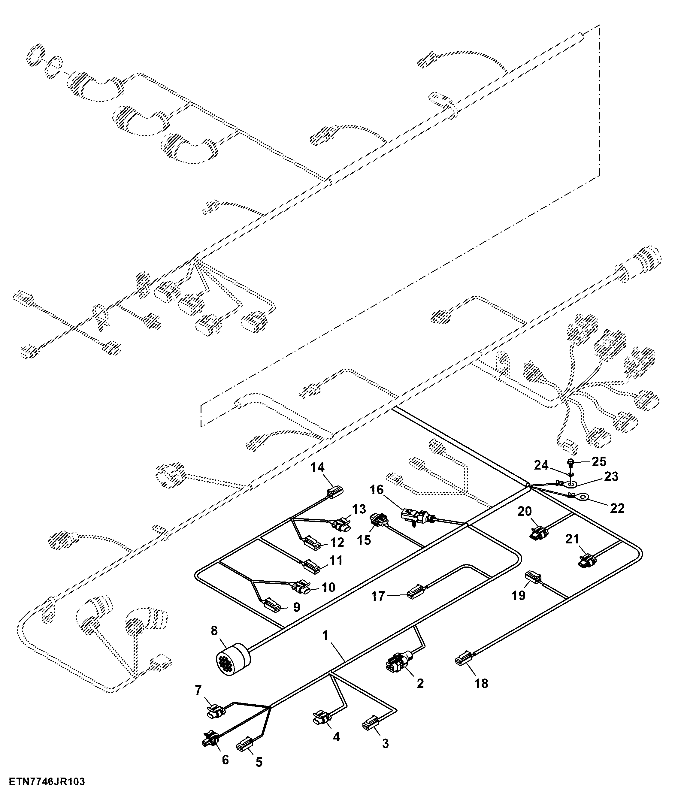 Wiring Harness, Left Control unit 1, STS (3 of 4 )