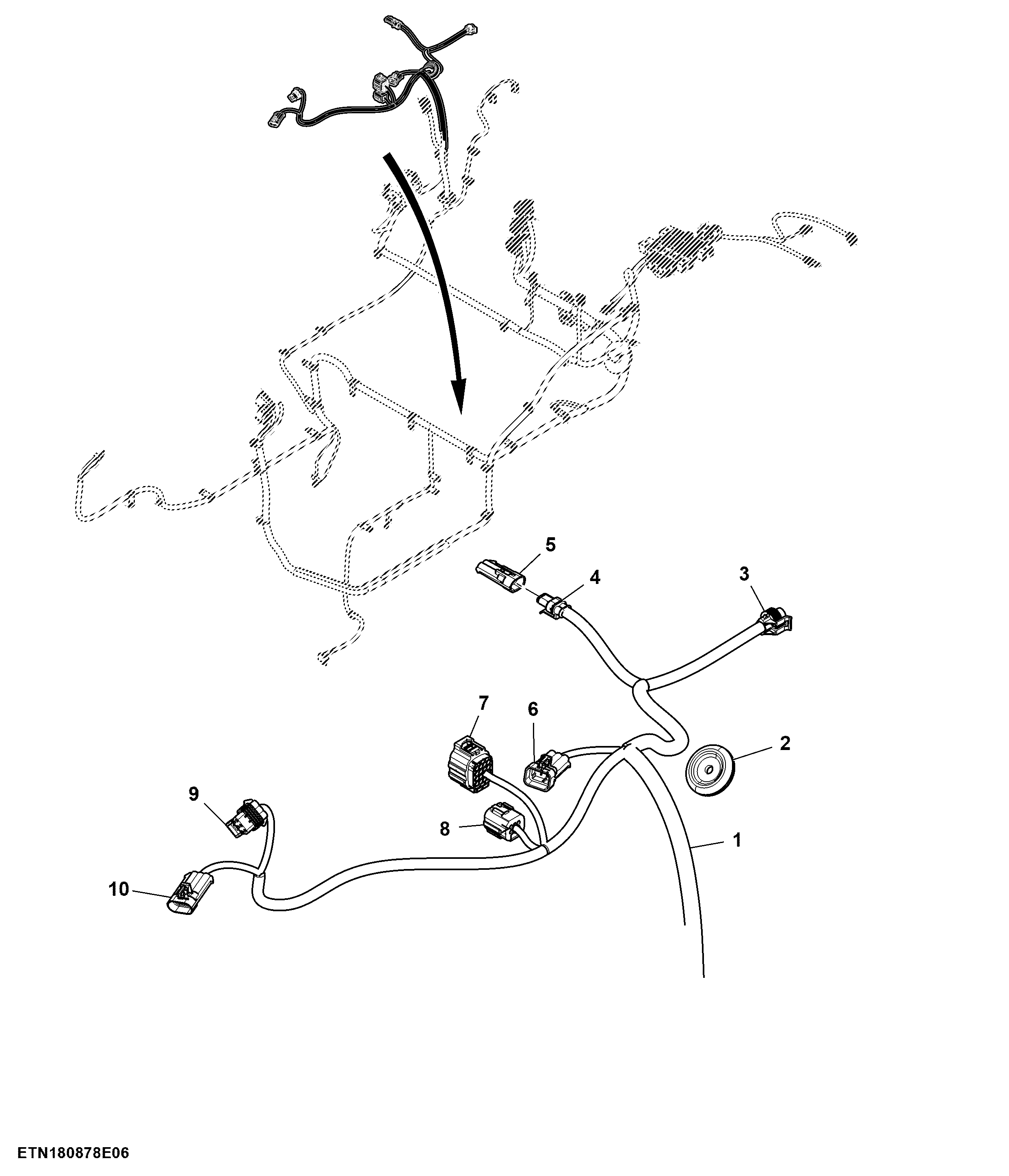 Cab Wiring Harness, W/ EQRL Controller (5/7)