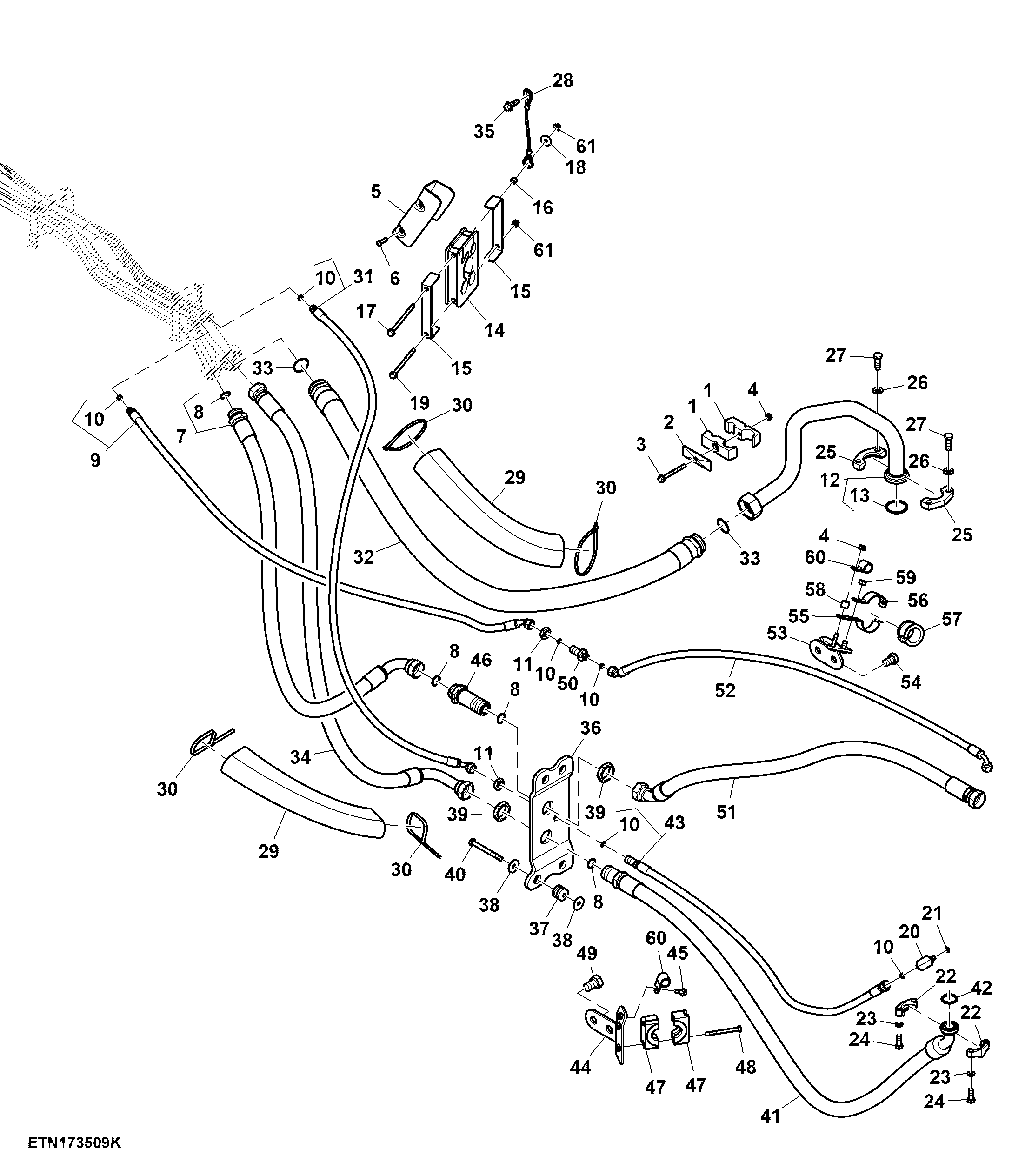 SCV Lines, High Flow, W/O Hitch, 1/2" Rear Quick Coupler, PST (2/2) (807267 - )