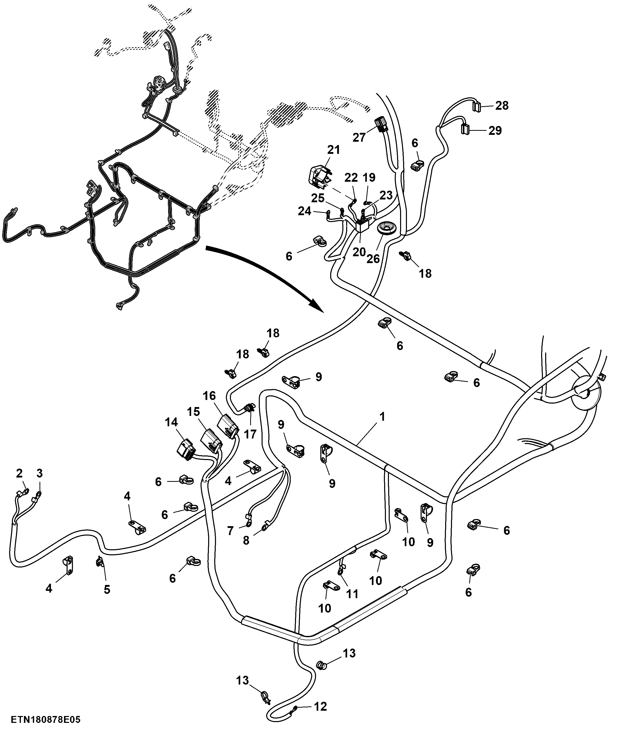 Cab Wiring Harness, W/ EQRL Controller (4/7)