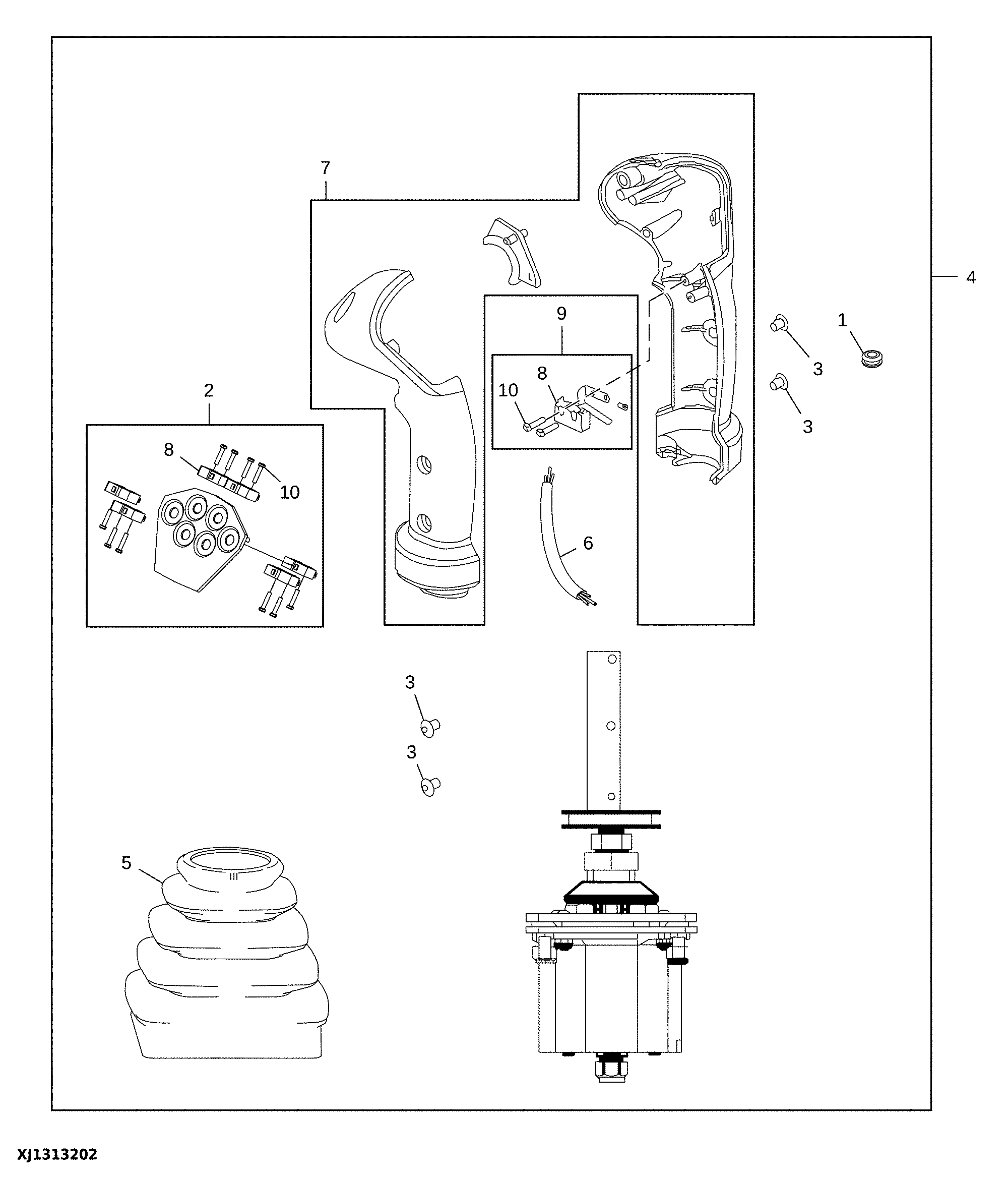 No Measuring System, 7-Function Controller Components, Right (409163 - )