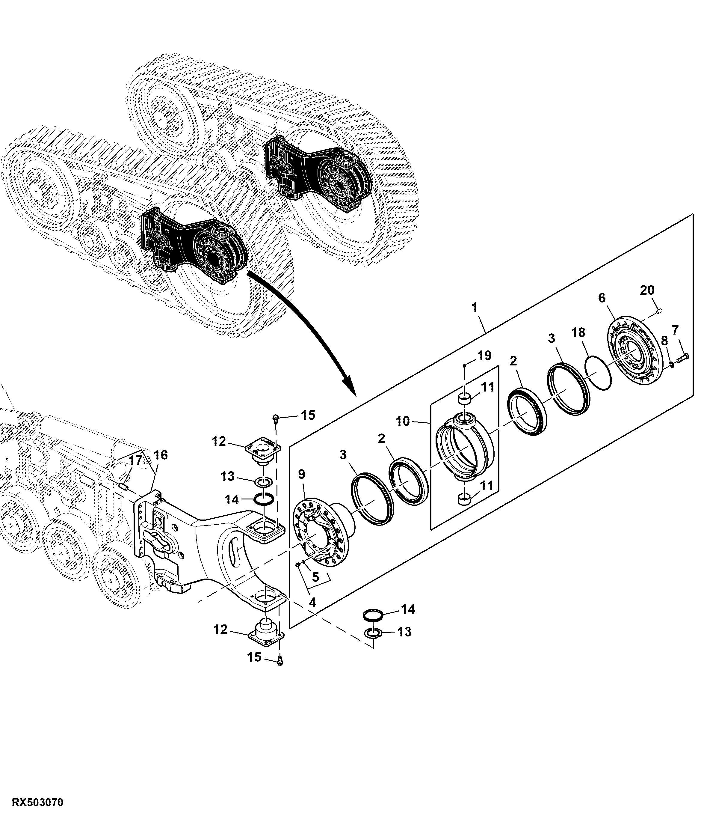 Frame, Reaction Arm Assembly (LH Illustrated)