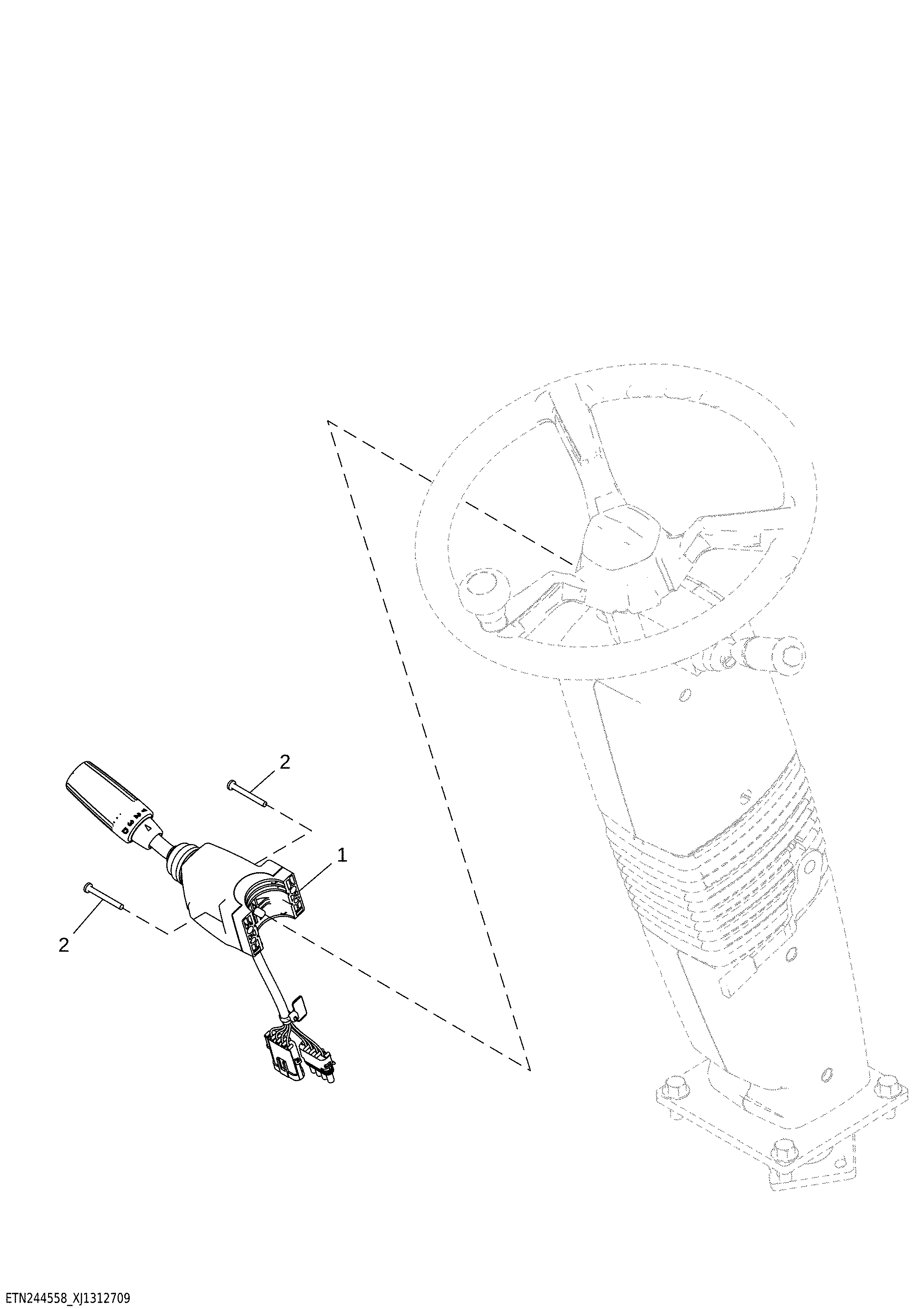 FNR Shift Selector, High Beam And Turn Signal Switch