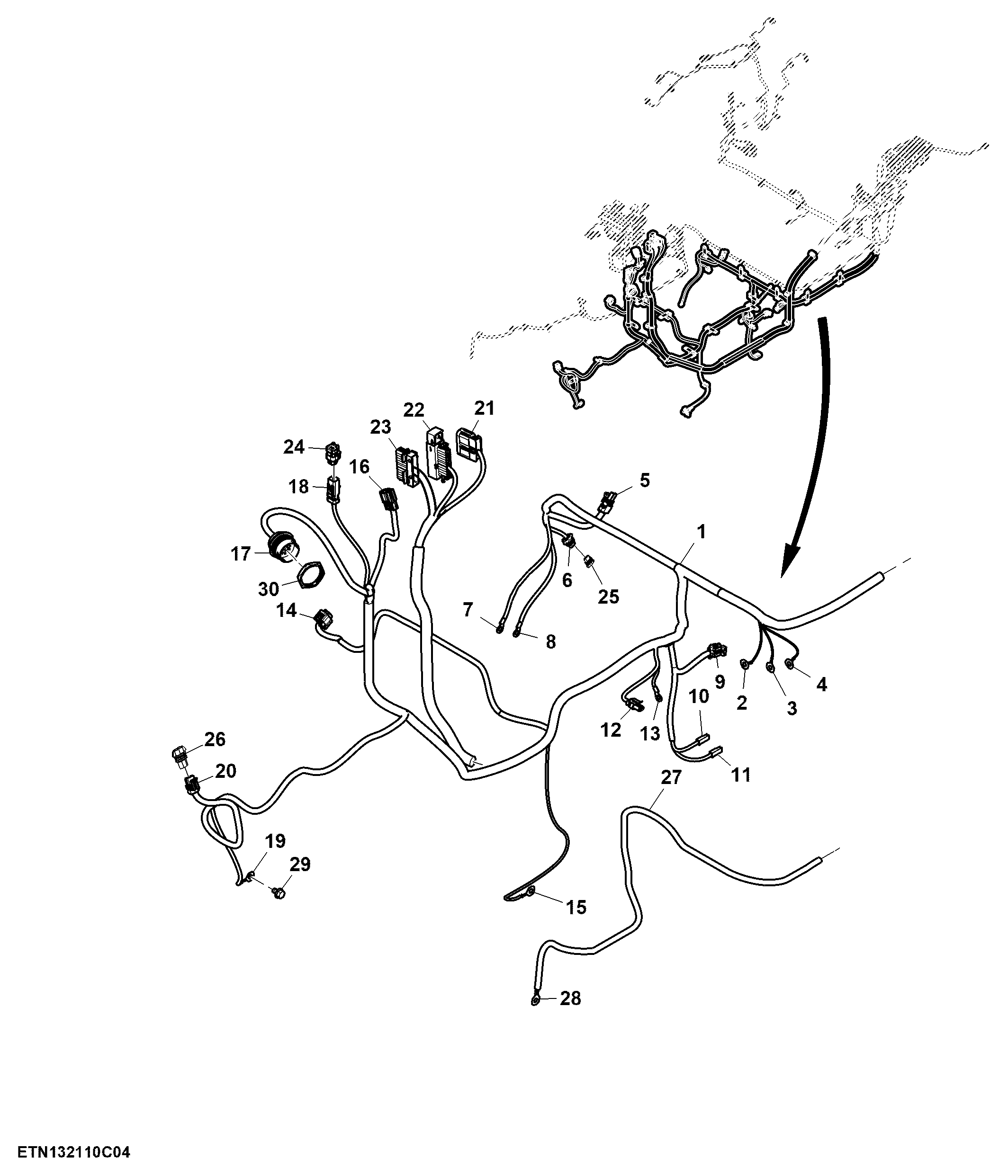 Cab Wiring Harness, SyncShuttle™, Optional (4/6)