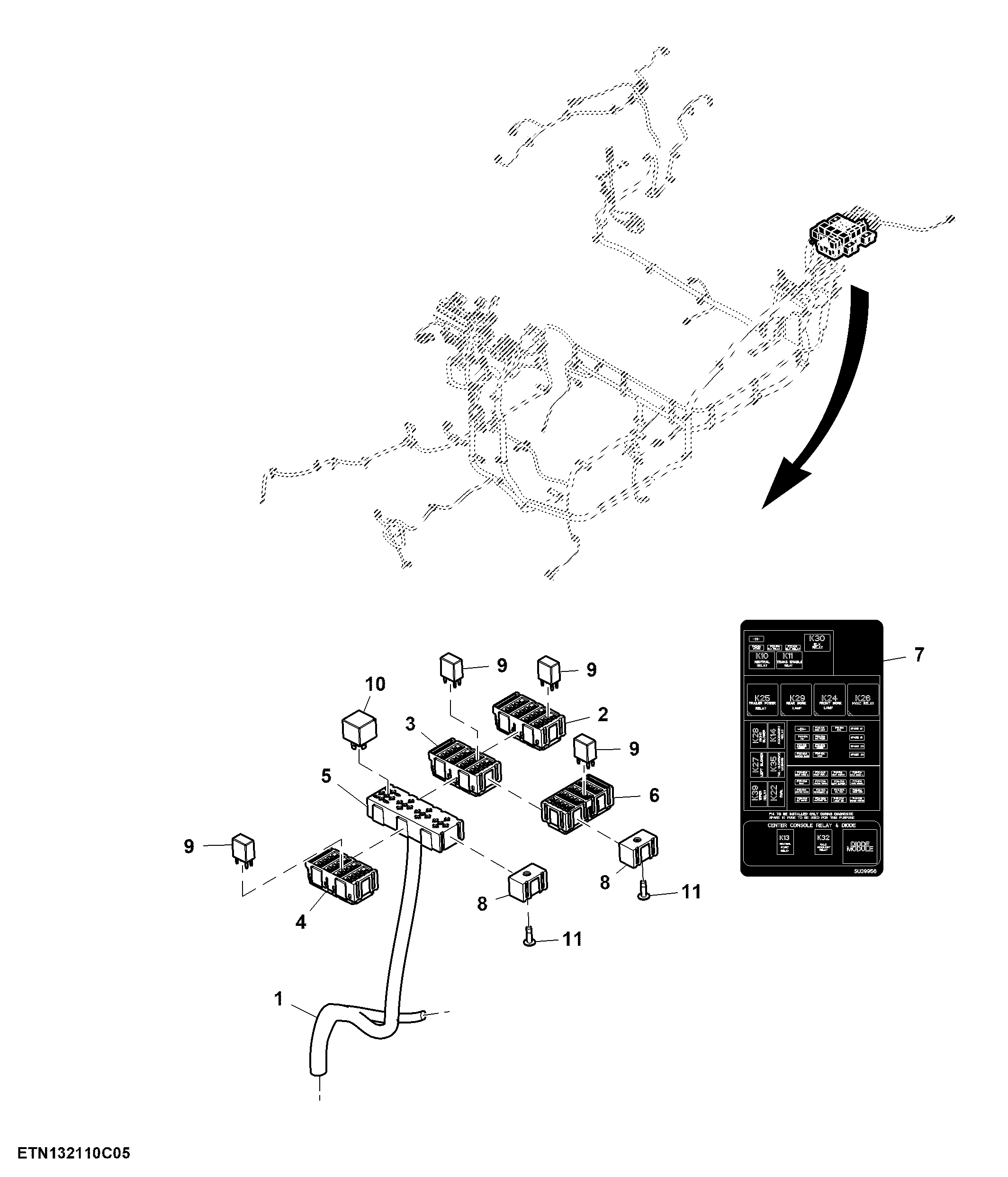 Cab Wiring Harness, SyncShuttle™, Optional (5/6)