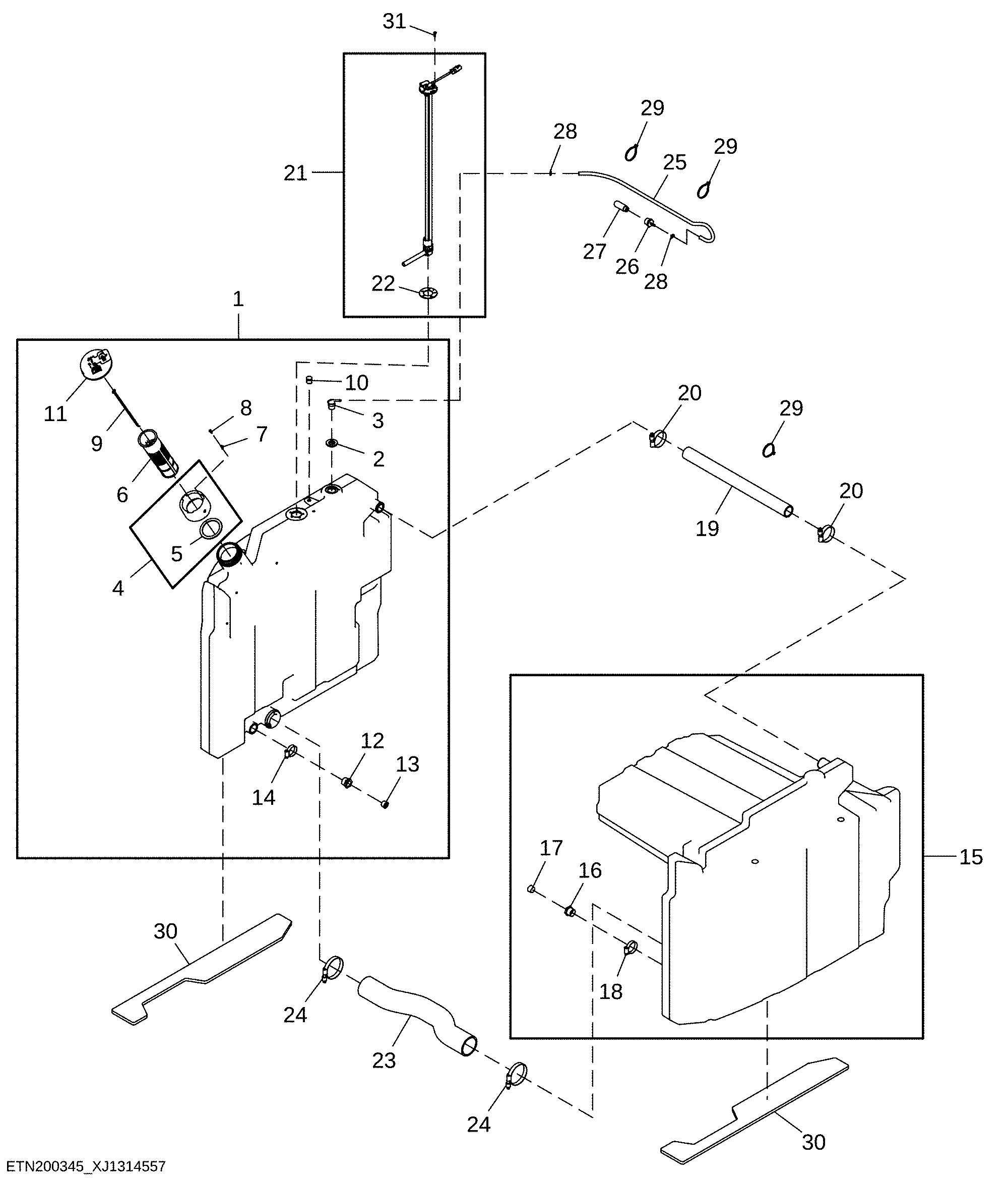 Fuel Tank, Dual Function Arch without Winch