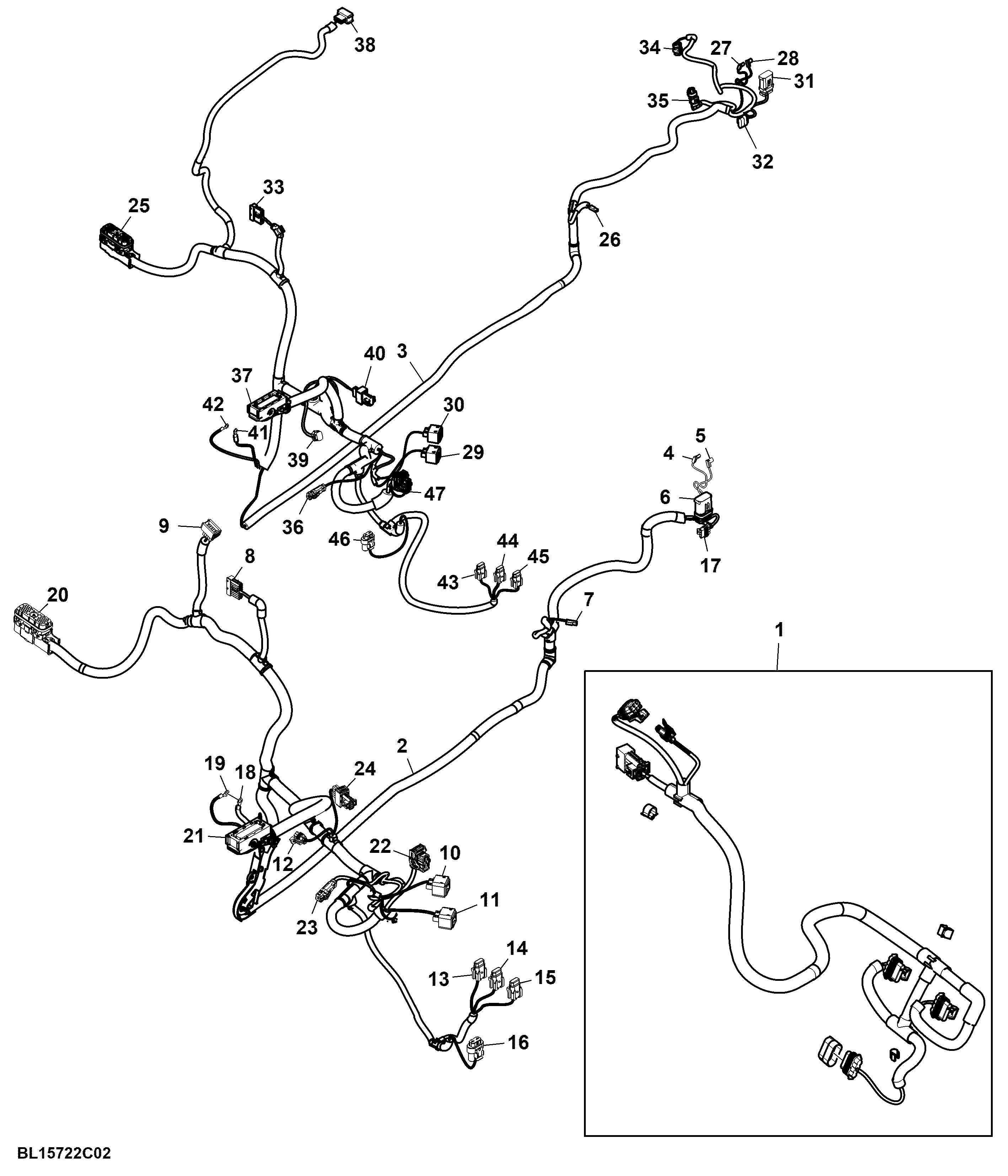 Wiring Harness, Adapter, Electrical Midstack SCV, Attachment (2/2)