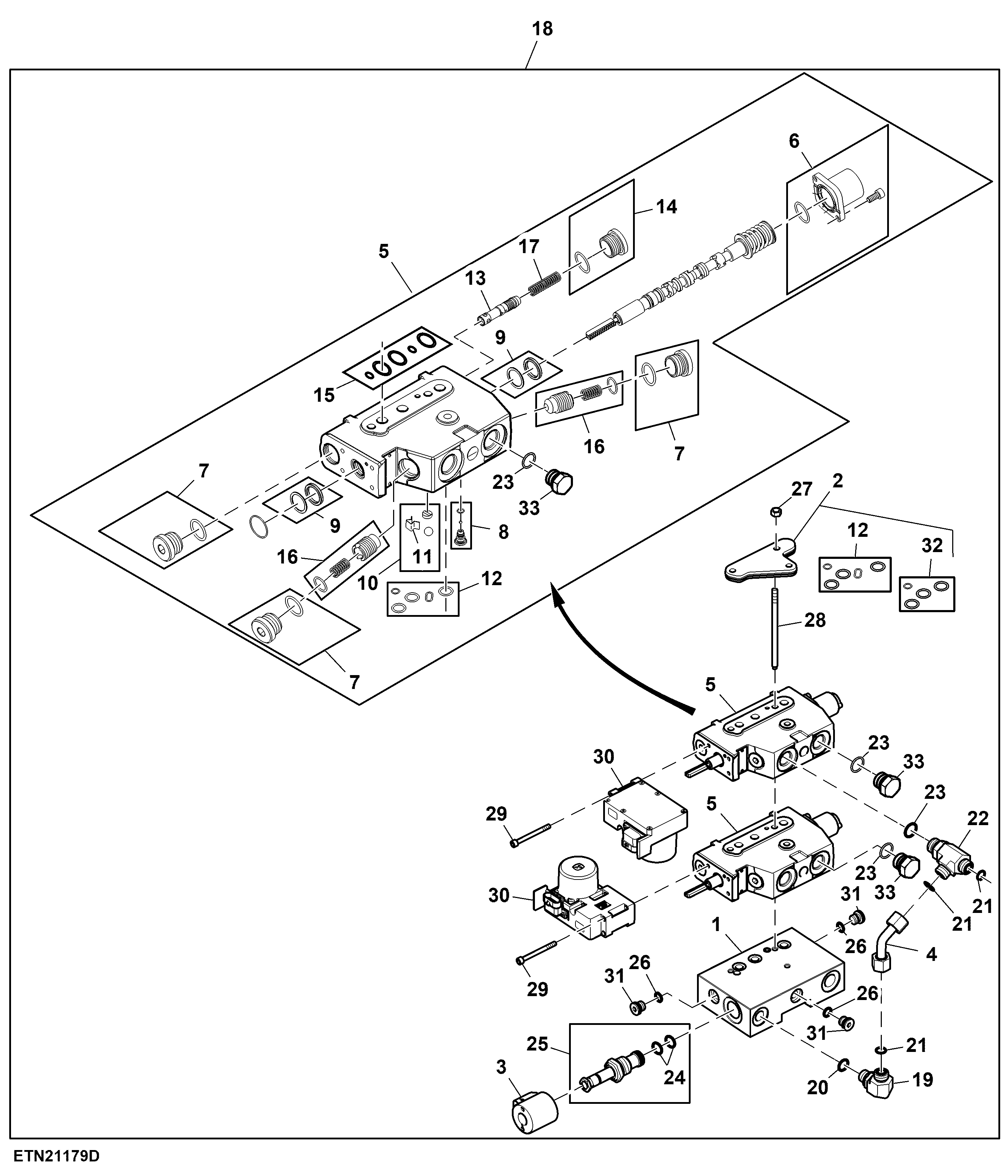Selective Control Valve, 1 SCV W/O Front PTO