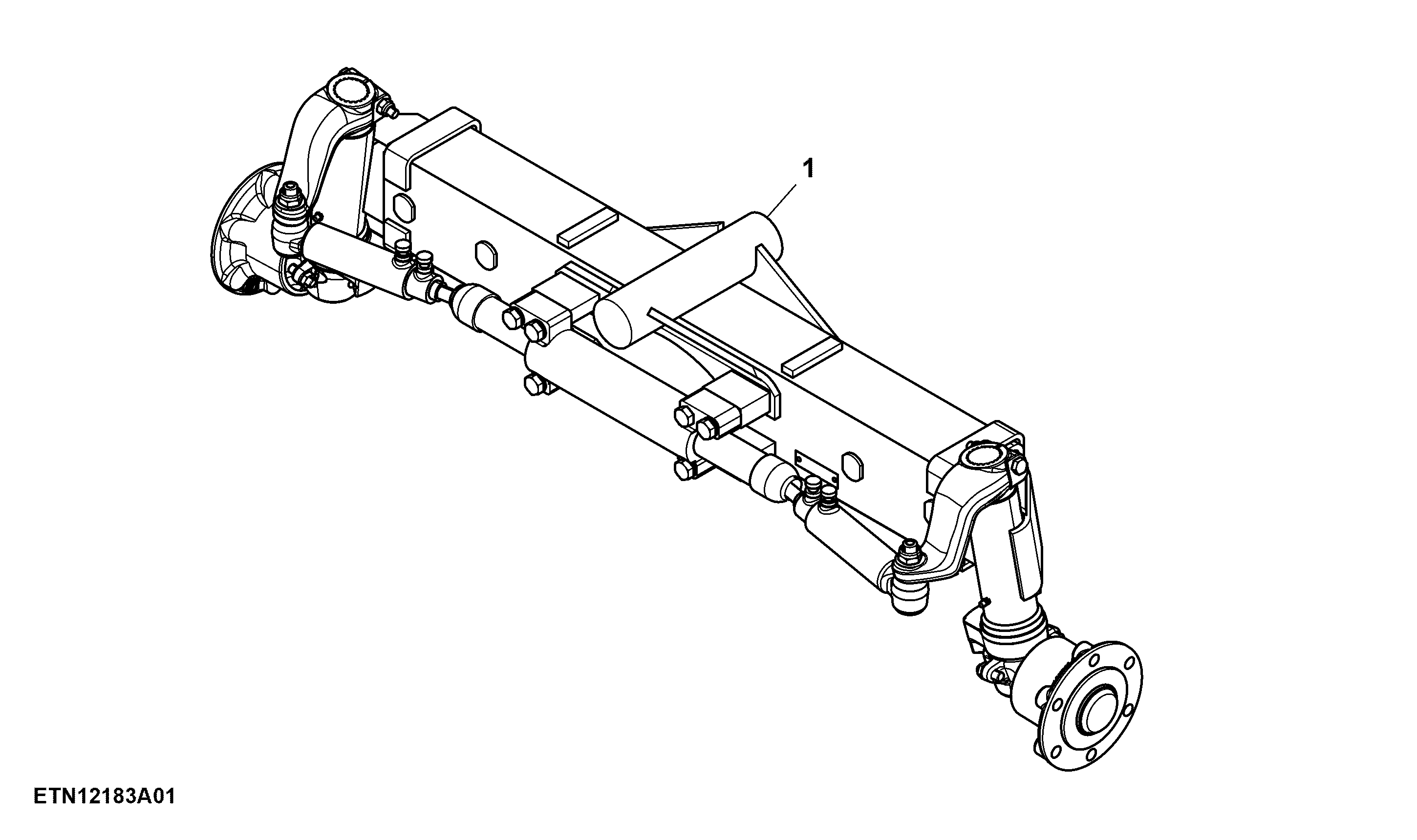Front Axle, 2WD (For CKD Argentina)
