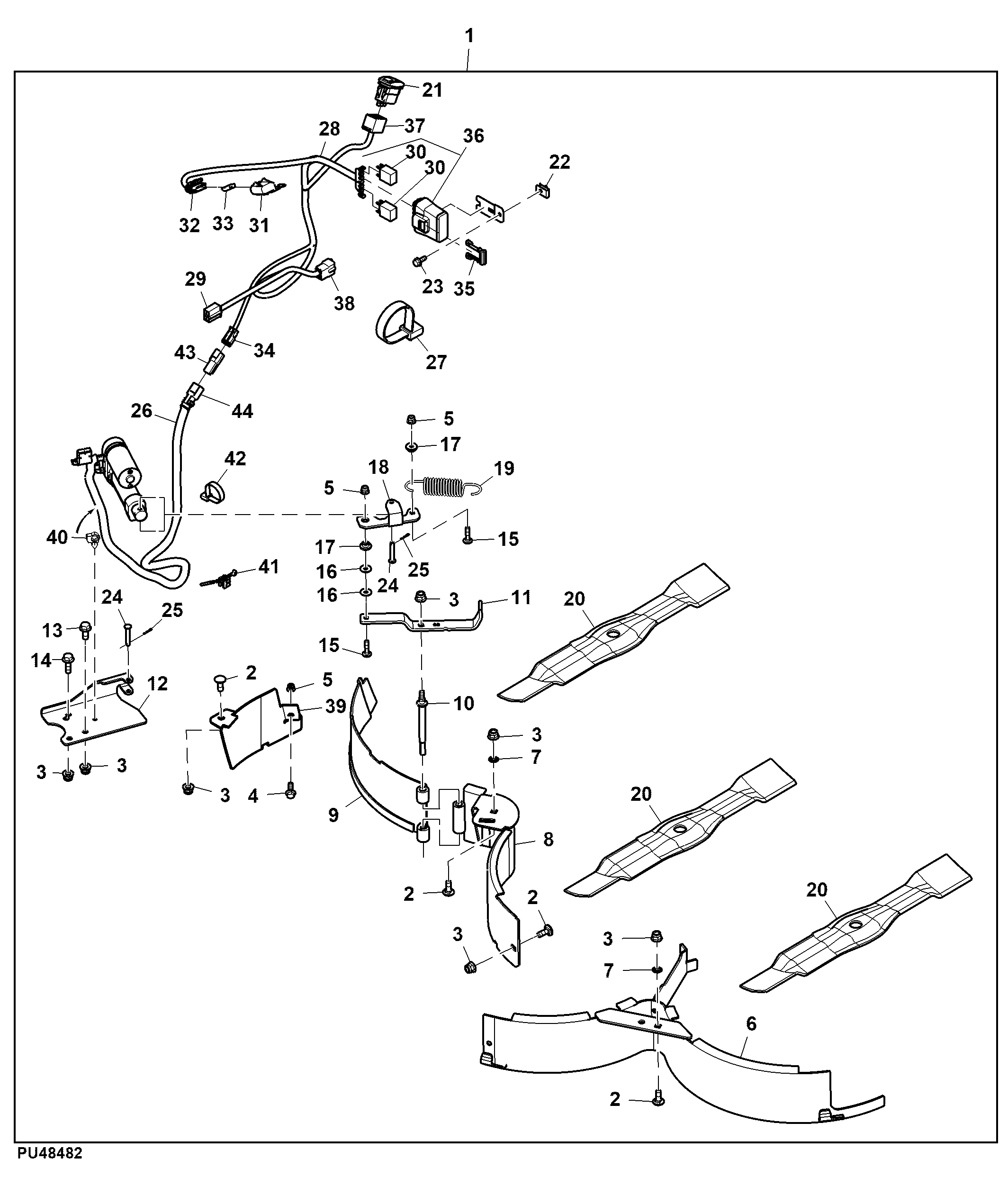 Electric One-Touch Mulch Control Retrofit Kit, 48A inch