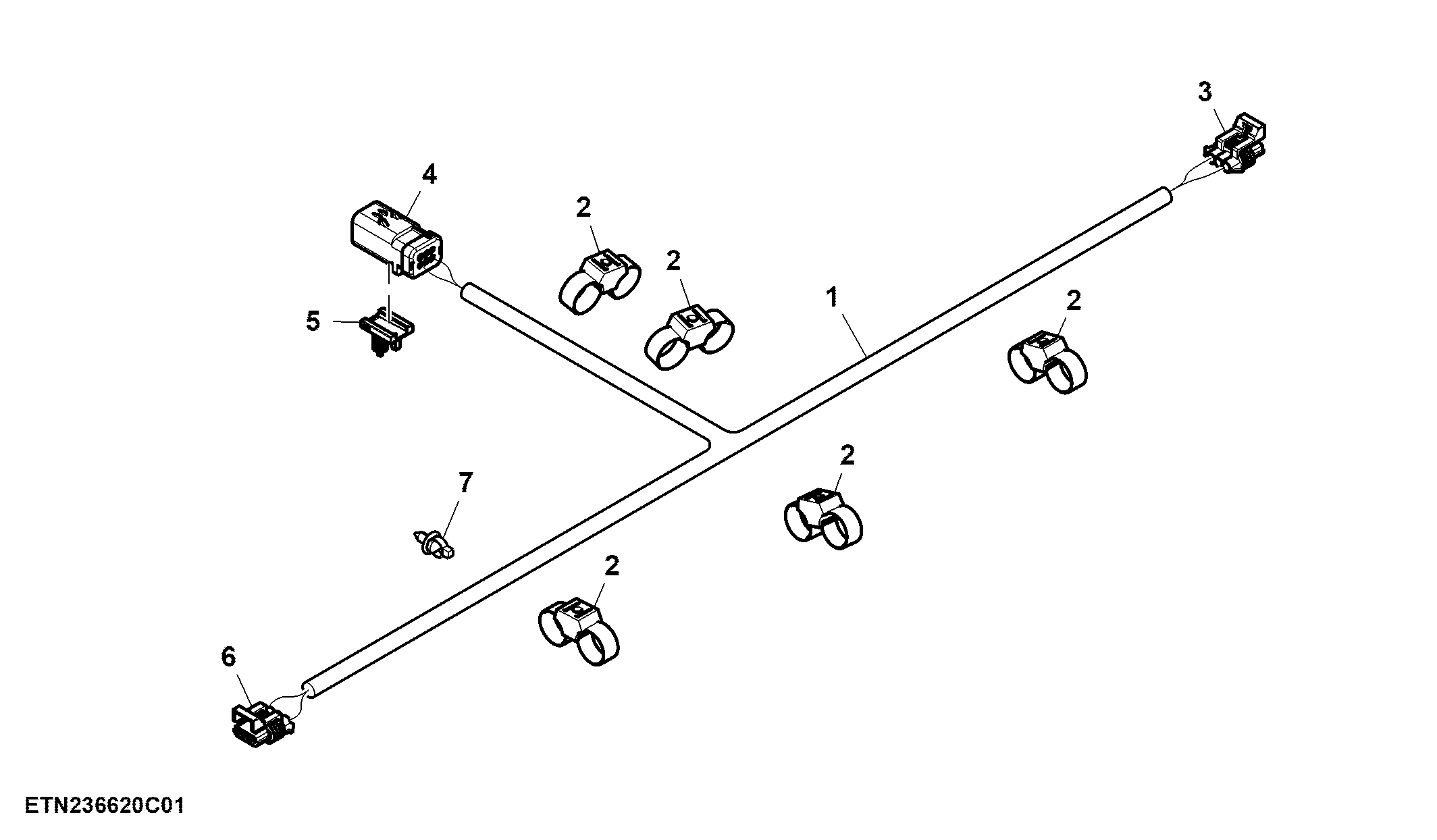 Front Marker Light Wiring Harness (Not for Brazil)