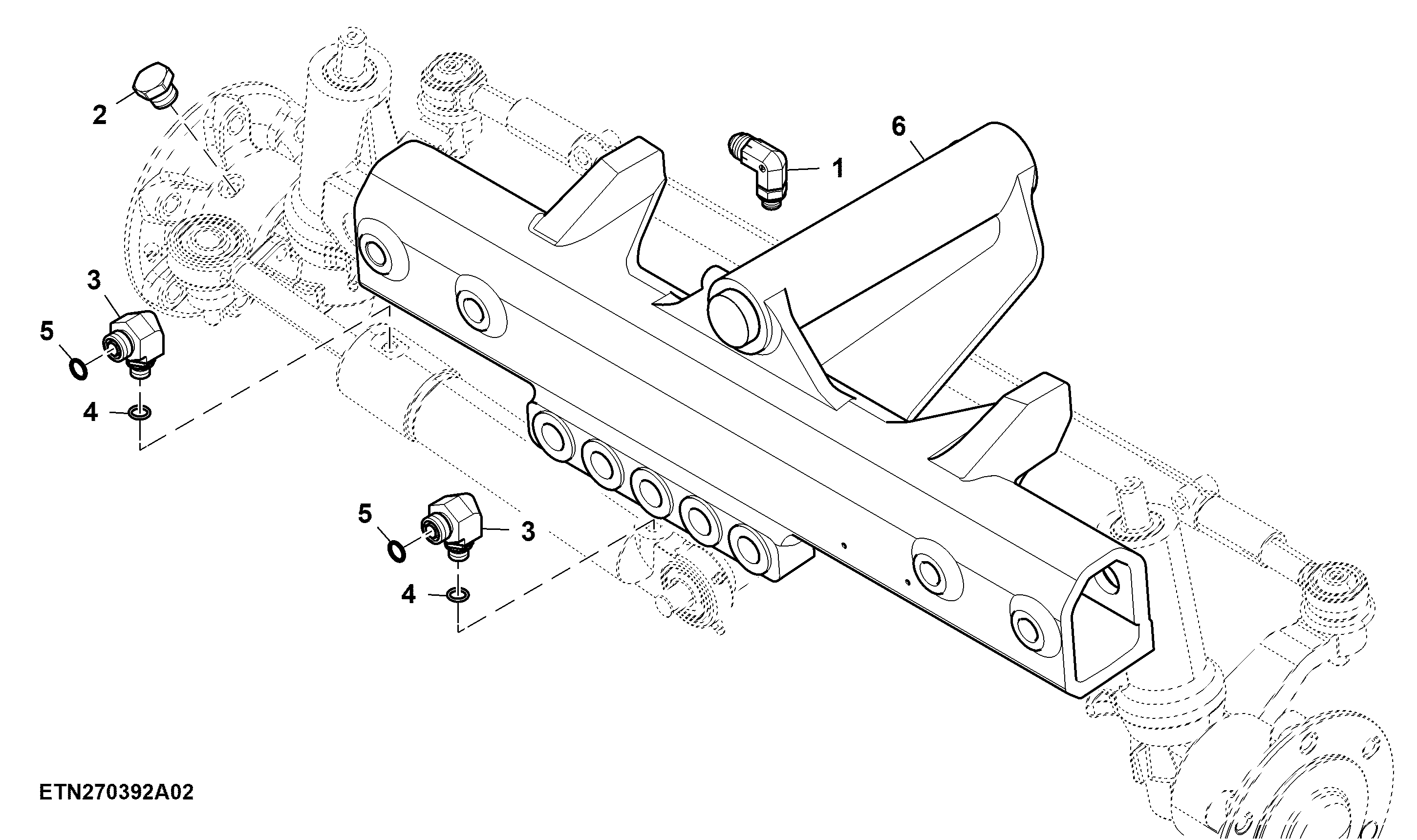 Front Axle Support, 2WD, (Non Powered Axle) (For CKD Argentina)