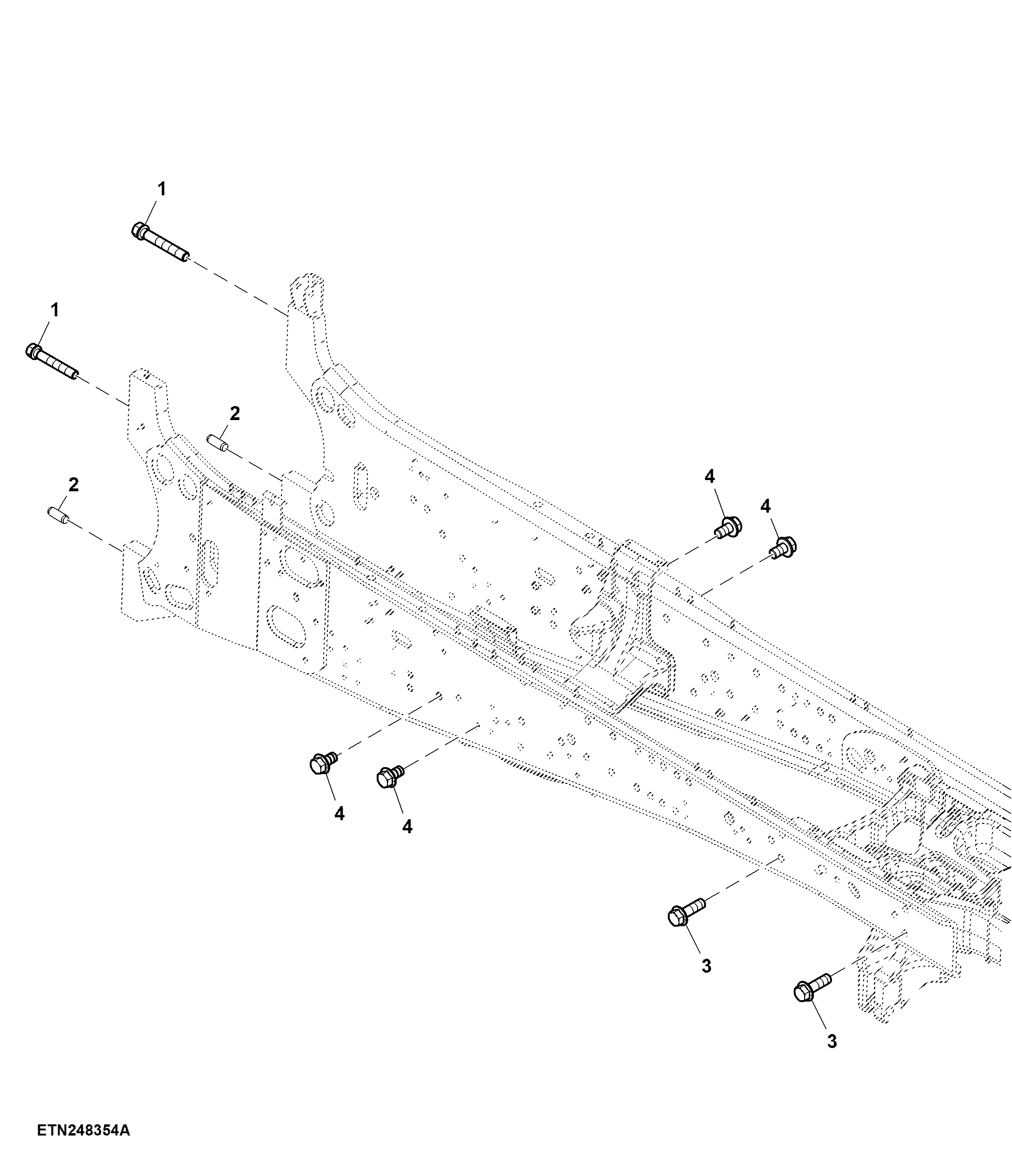 Mounting Parts, Main Frame, W/ Front Loader