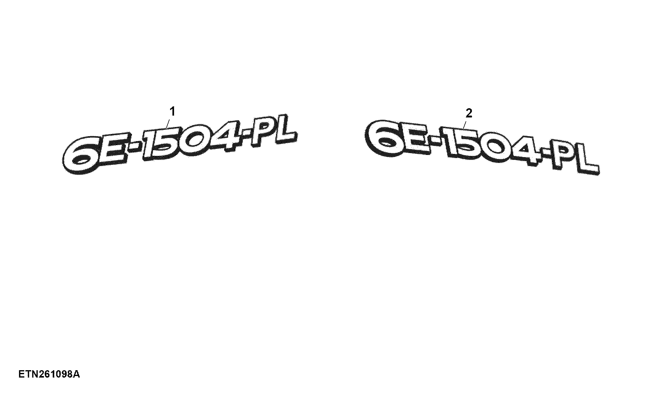 Model Designation Labels