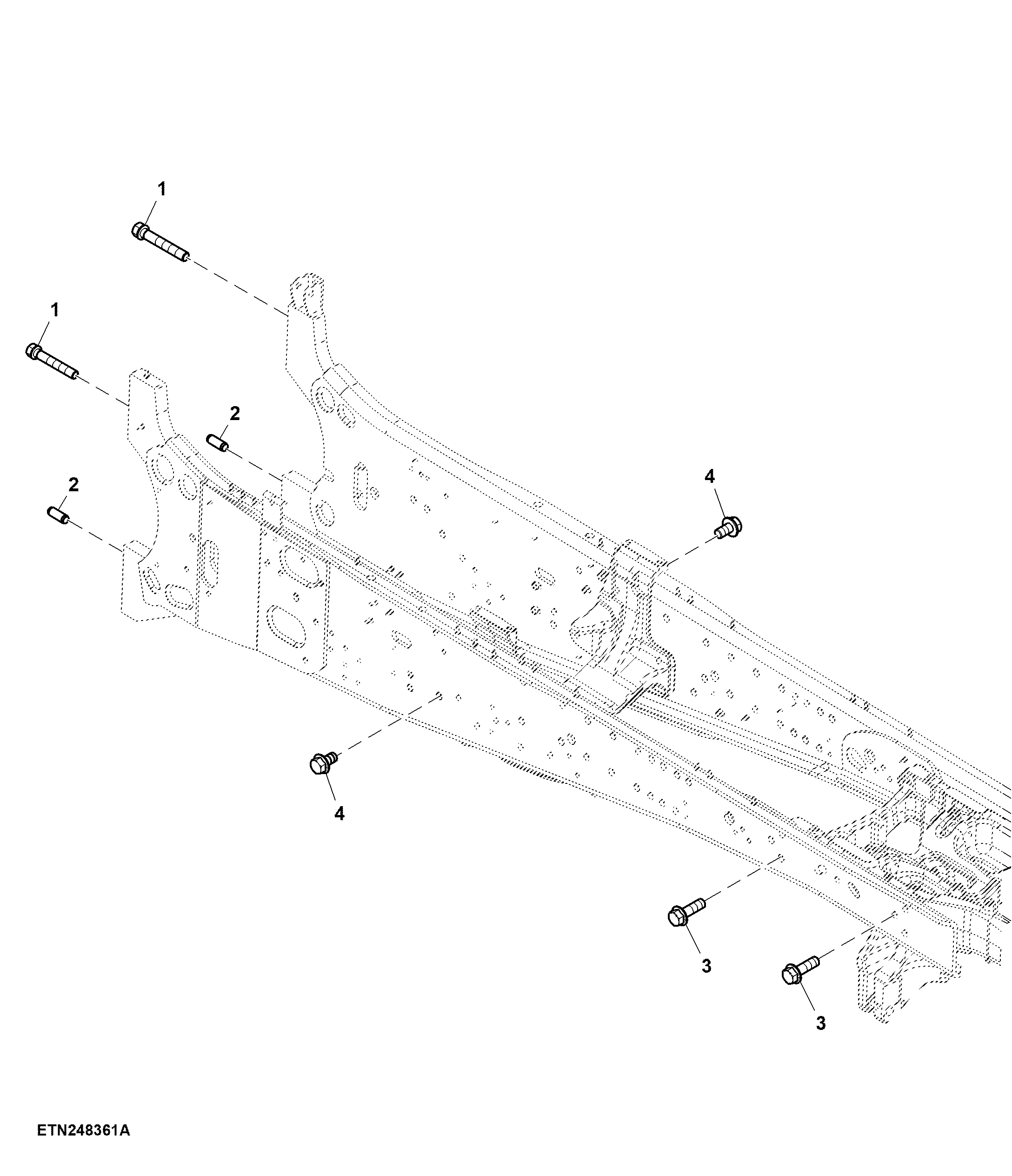 Mounting Parts, Main Frame, W/ Hood Guard, W/ Front Loader