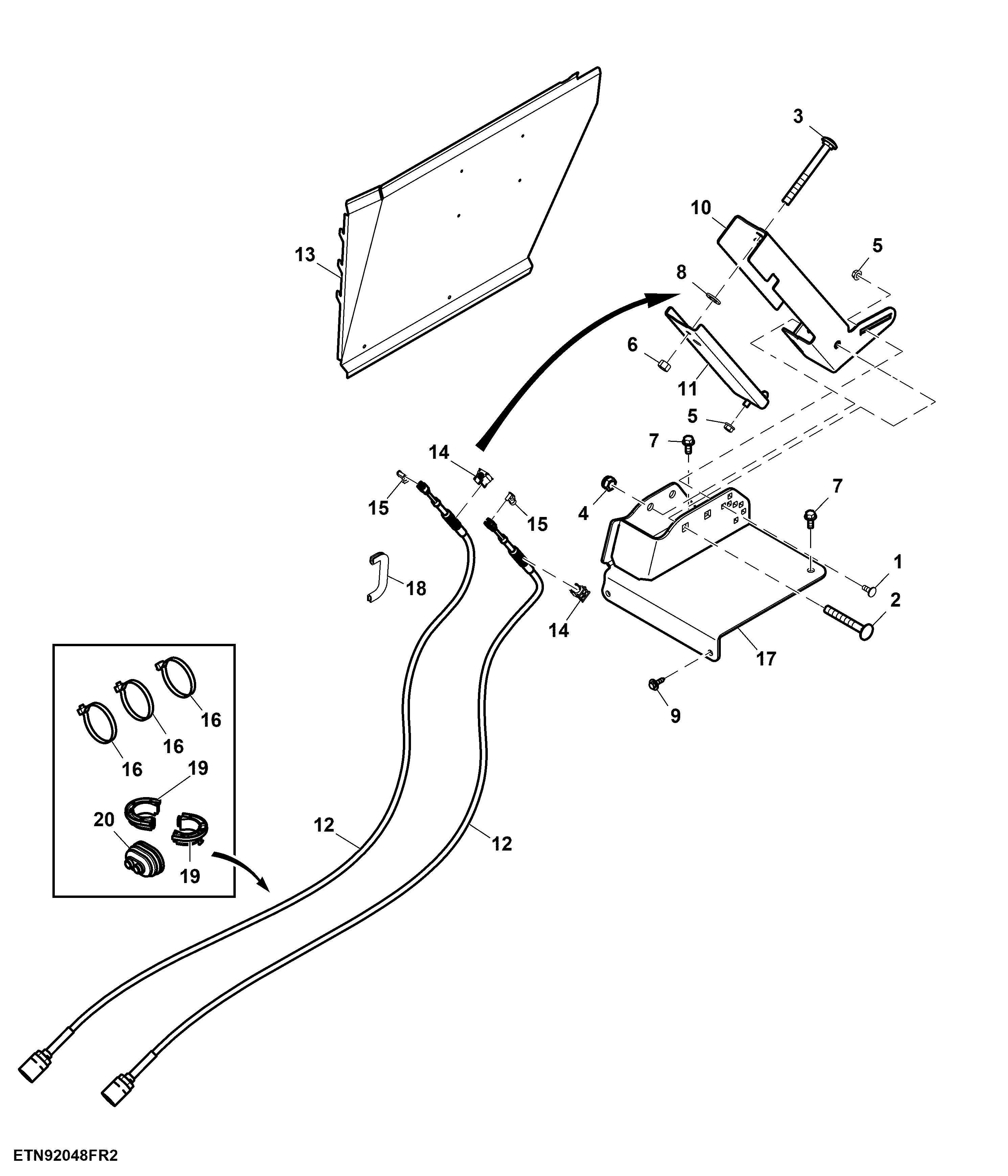 Mounting Parts, Multi Function Lever, W/ OOS Standard Version