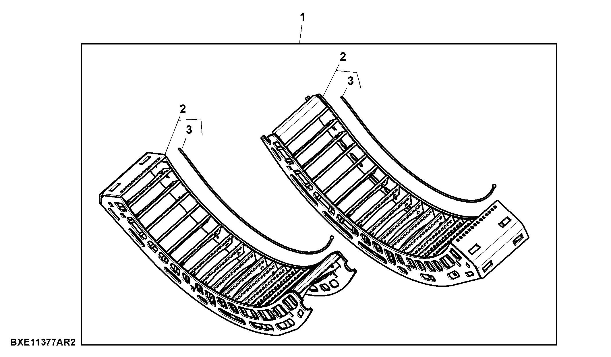 Concave, Narrow Spaced Small Wire, Attachment