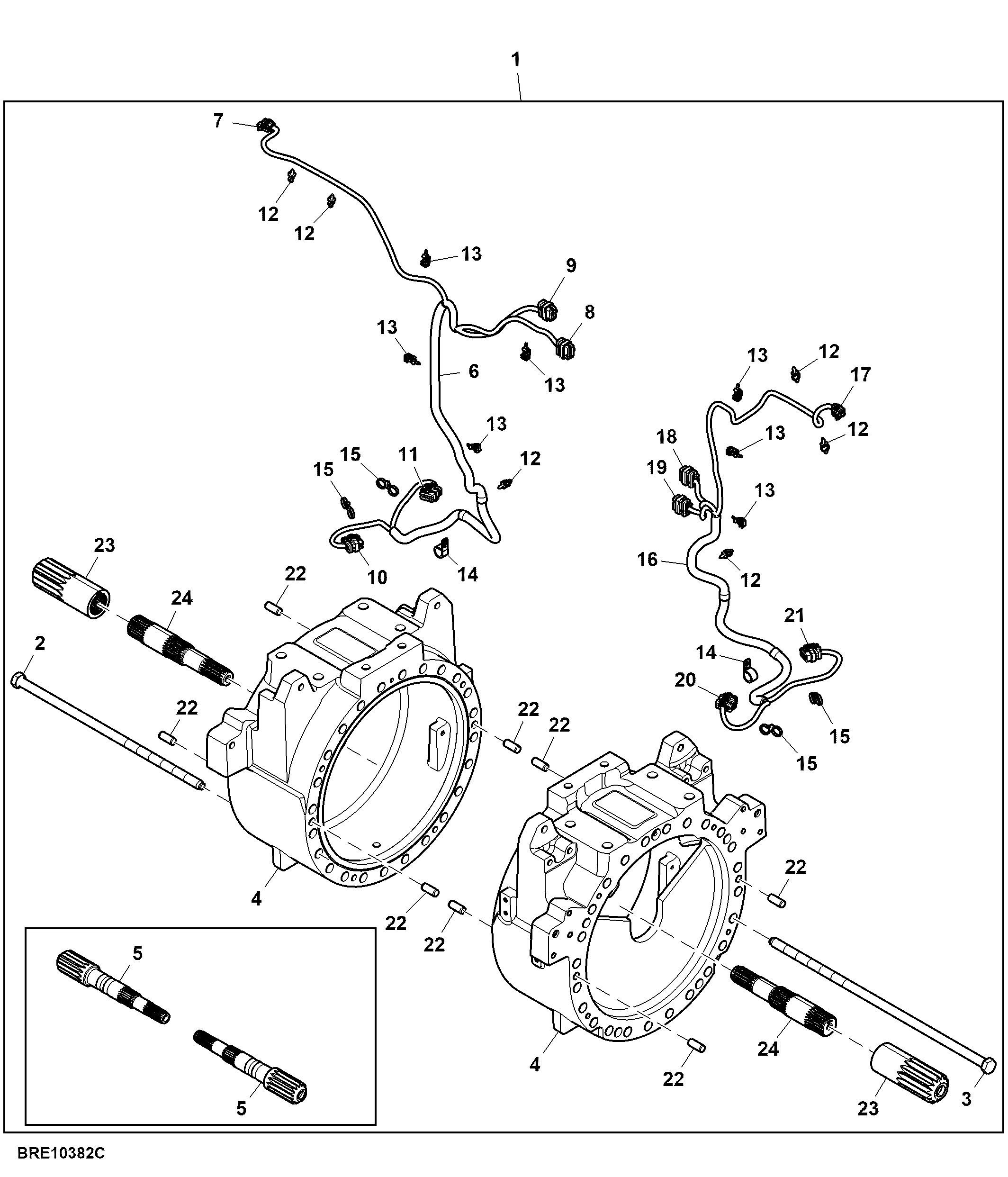 Rear Axle, 76”, Tread Spacing, Spacer Kit ( - 804016)