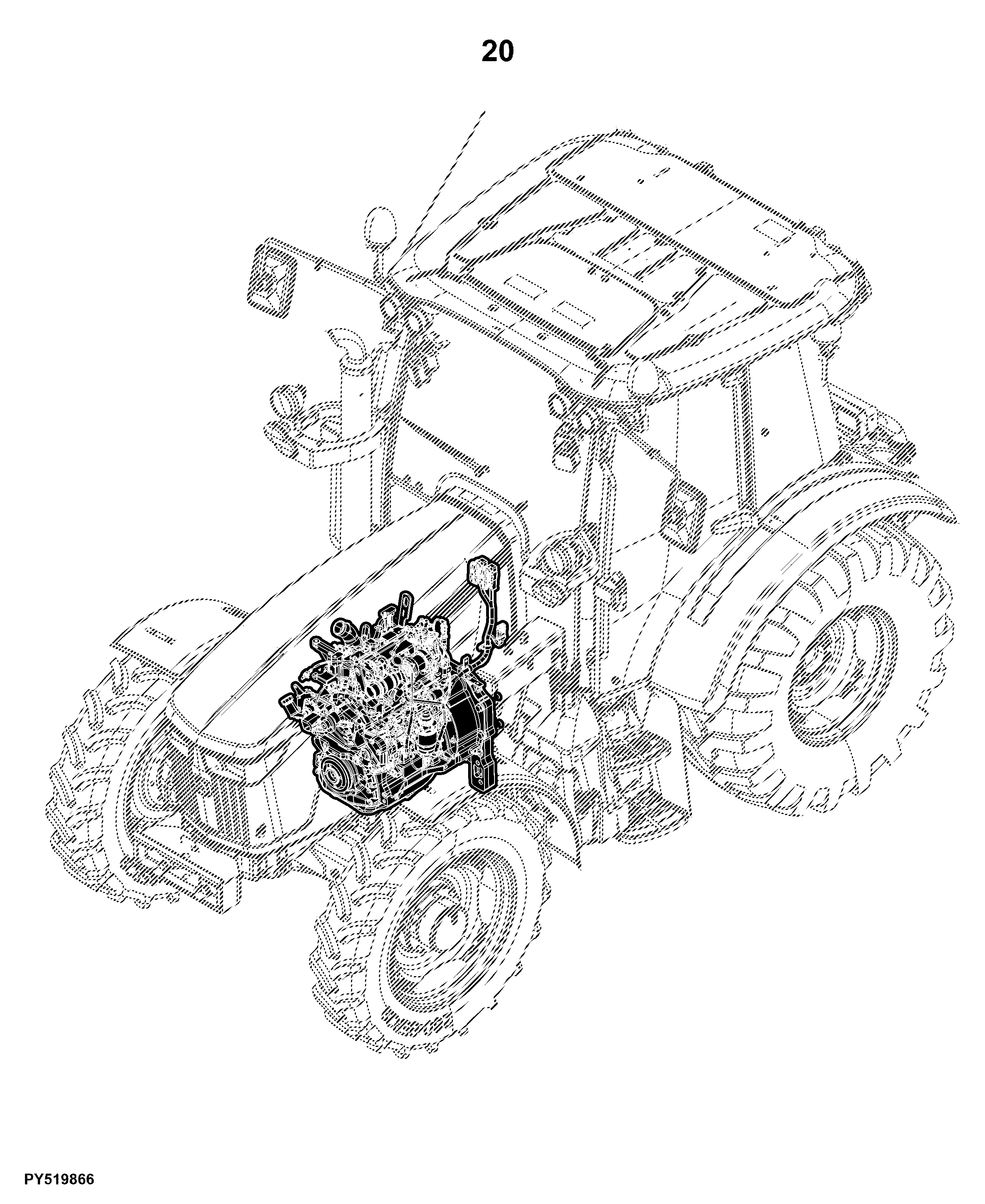 5100M Tractor (PIN: 1PY5100M*ME000001- )(North America Edition)(FT4)