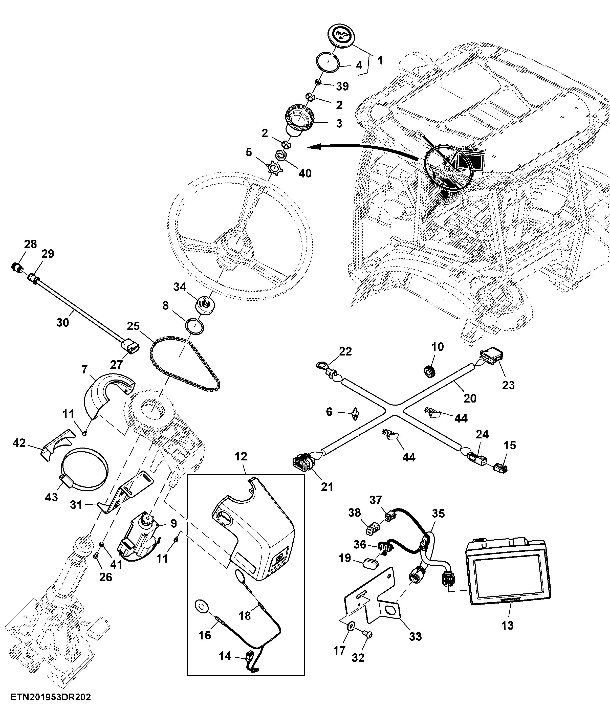 Steering Controls, W/ Display Module 4640, PowrReverser™