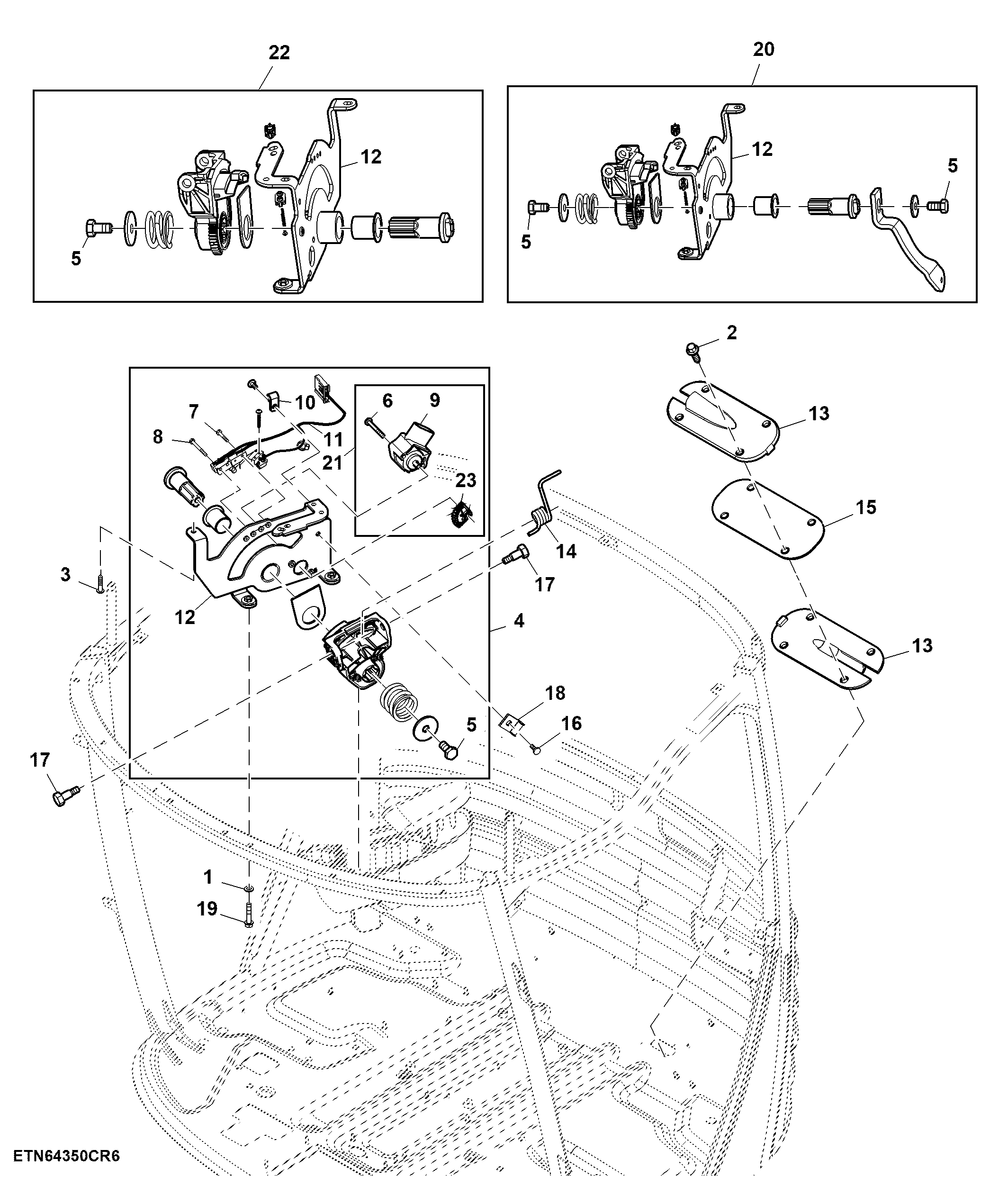Hydrohandle Mechanism Control W/ and W/O Sensor and Push-Pull Cable