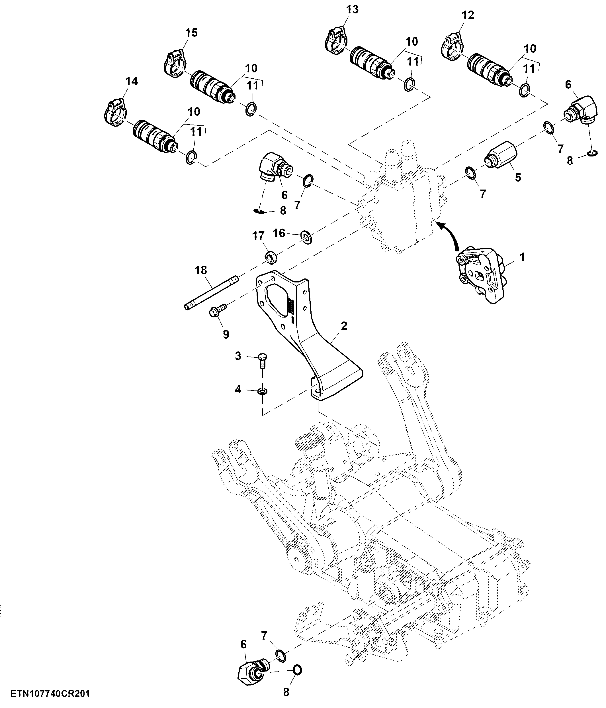 Dual Rear SCV and Hydraulic Quick-Connect Coupler