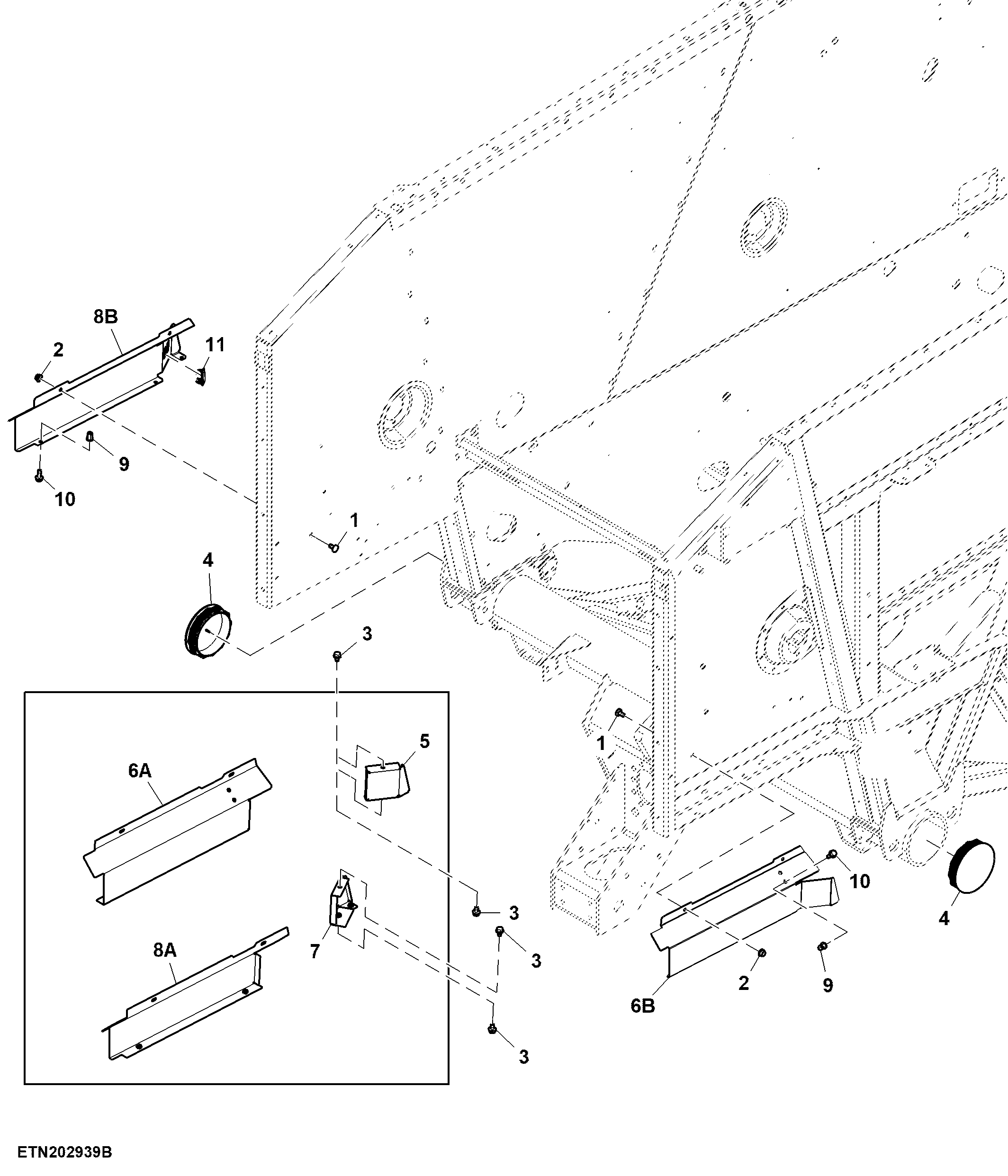 Main Frame Side Wall Mountings W/ Electrical Cleaning Shoe Adjustment
