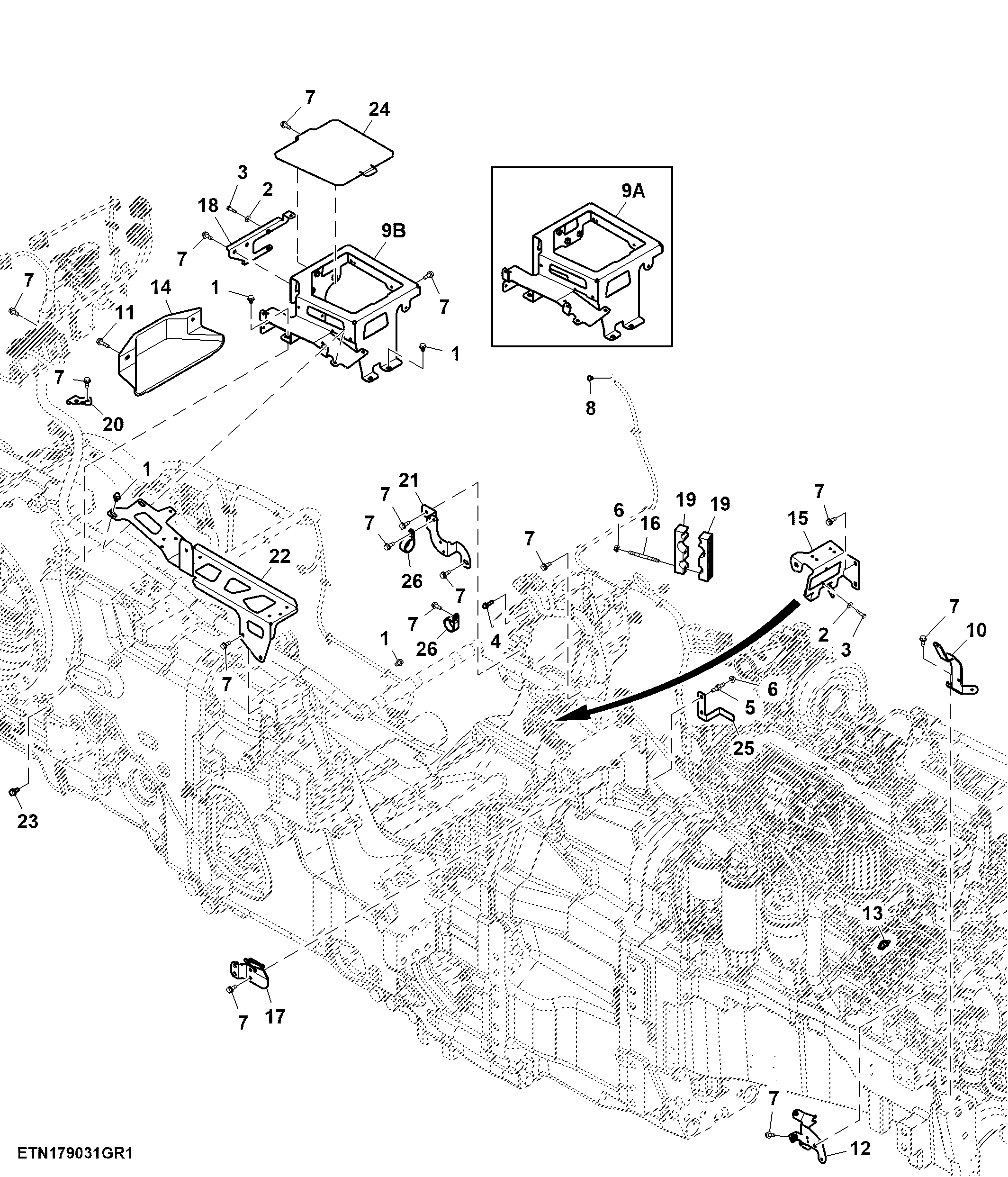 Mounting Parts, Chassis Wiring Harness ( - 802000)