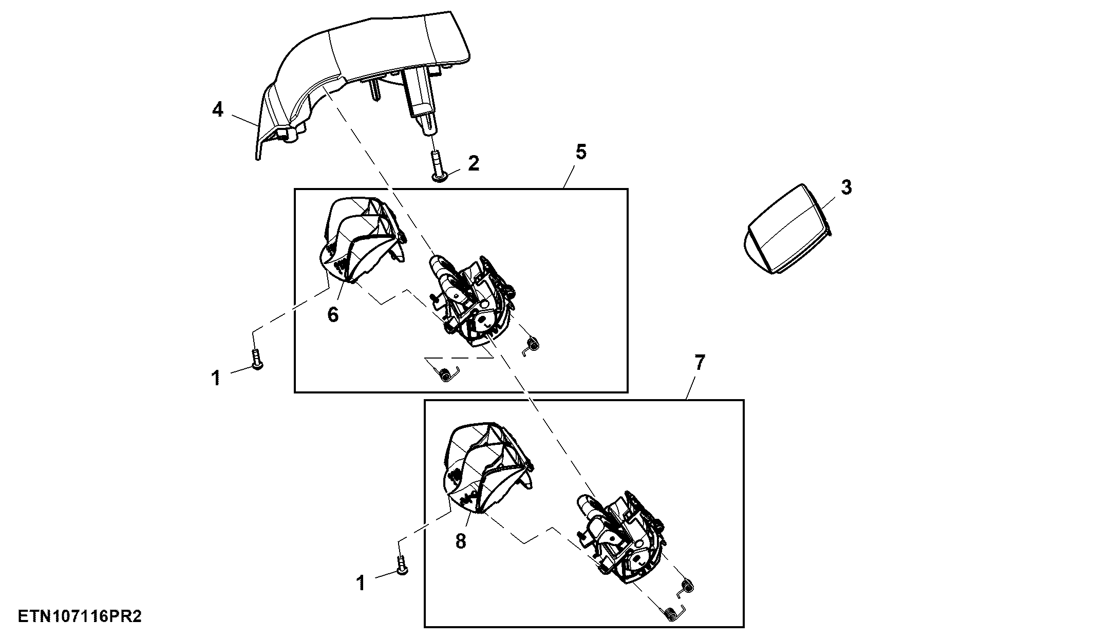Control, Triple Rear SCV, W/ O Joy Stick, W/ O Front Hitch