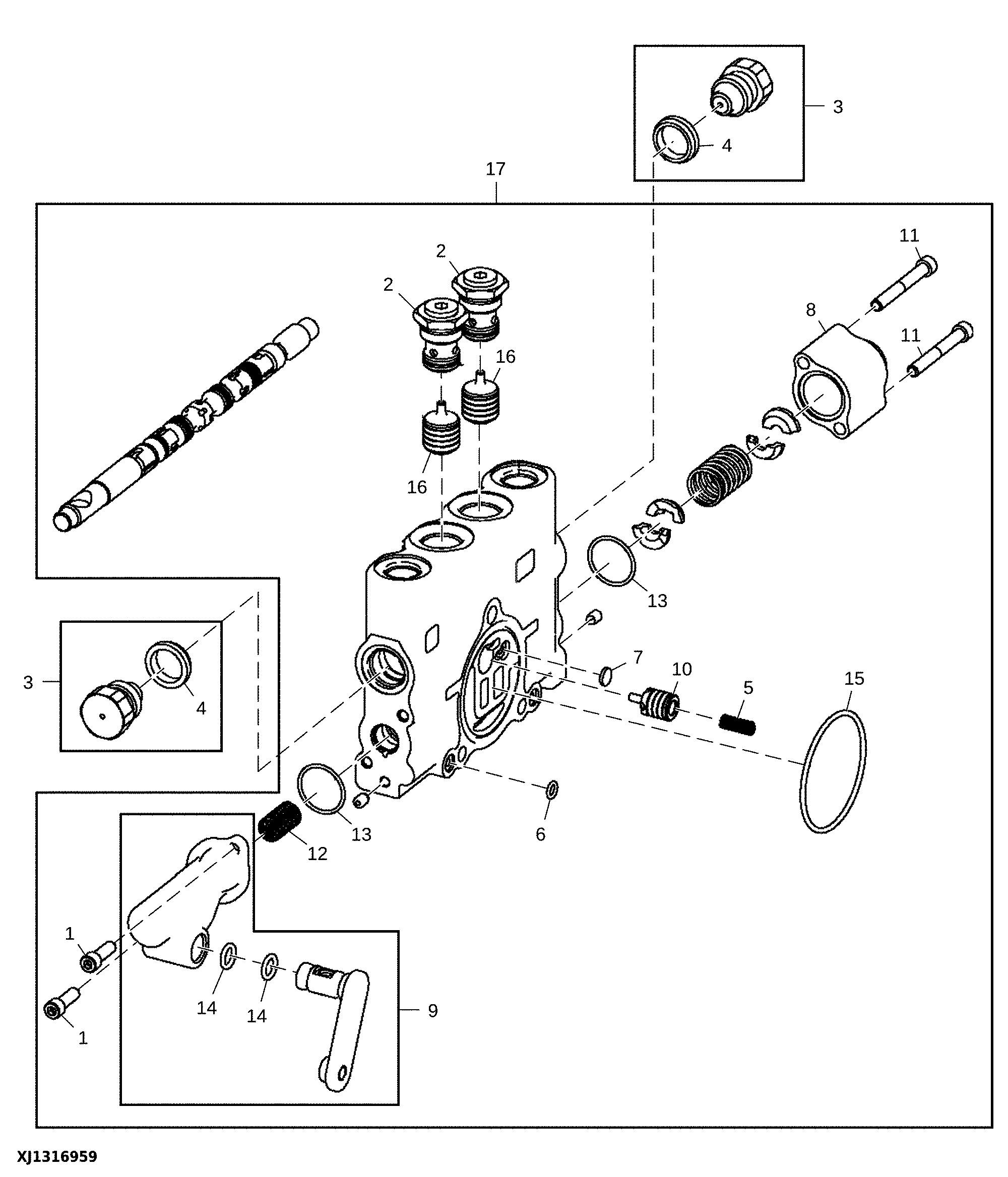 Auxiliary Two Left Side Valve Section Components