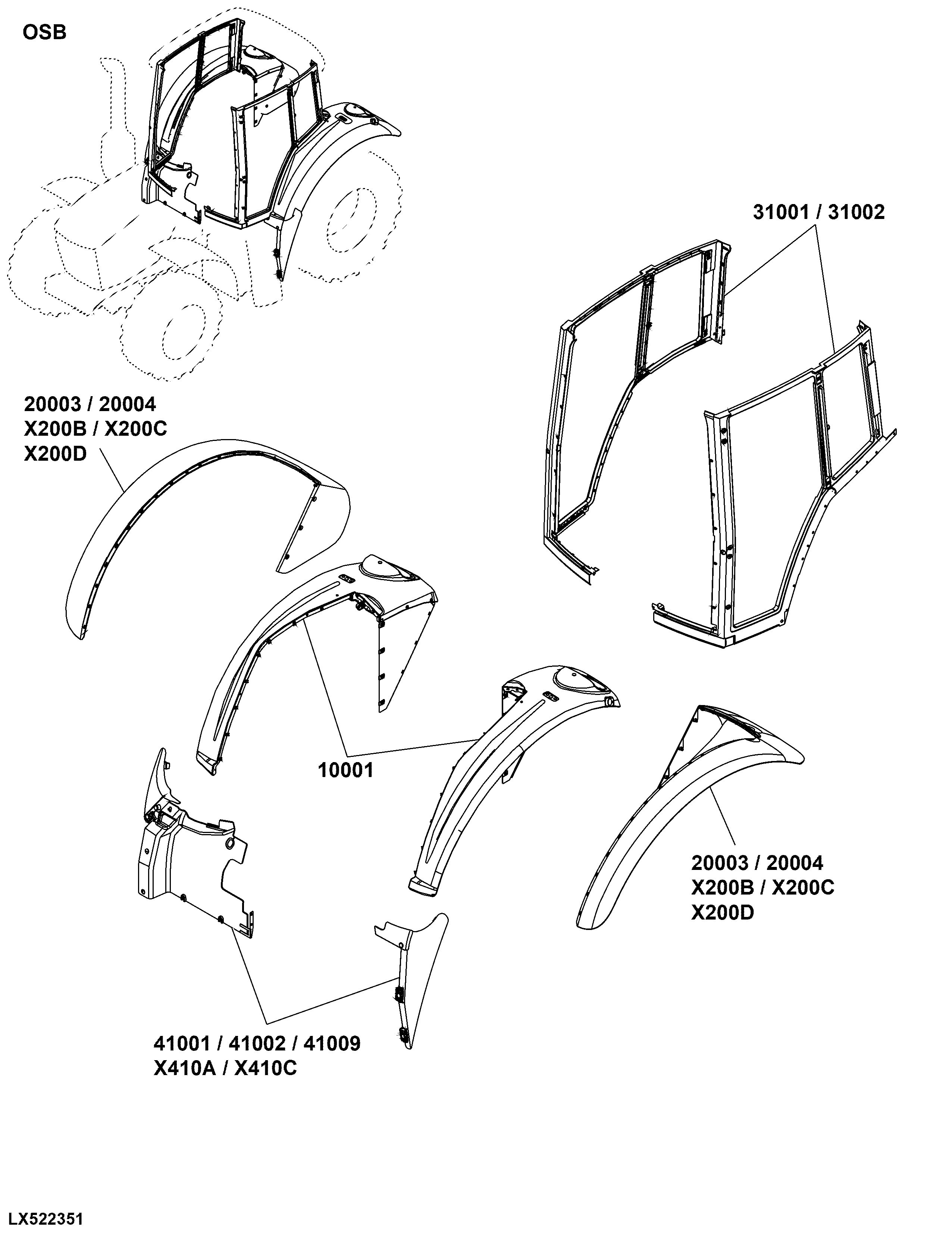 OSB Lighting / Rear Fenders / Upholstery / Floor Mat