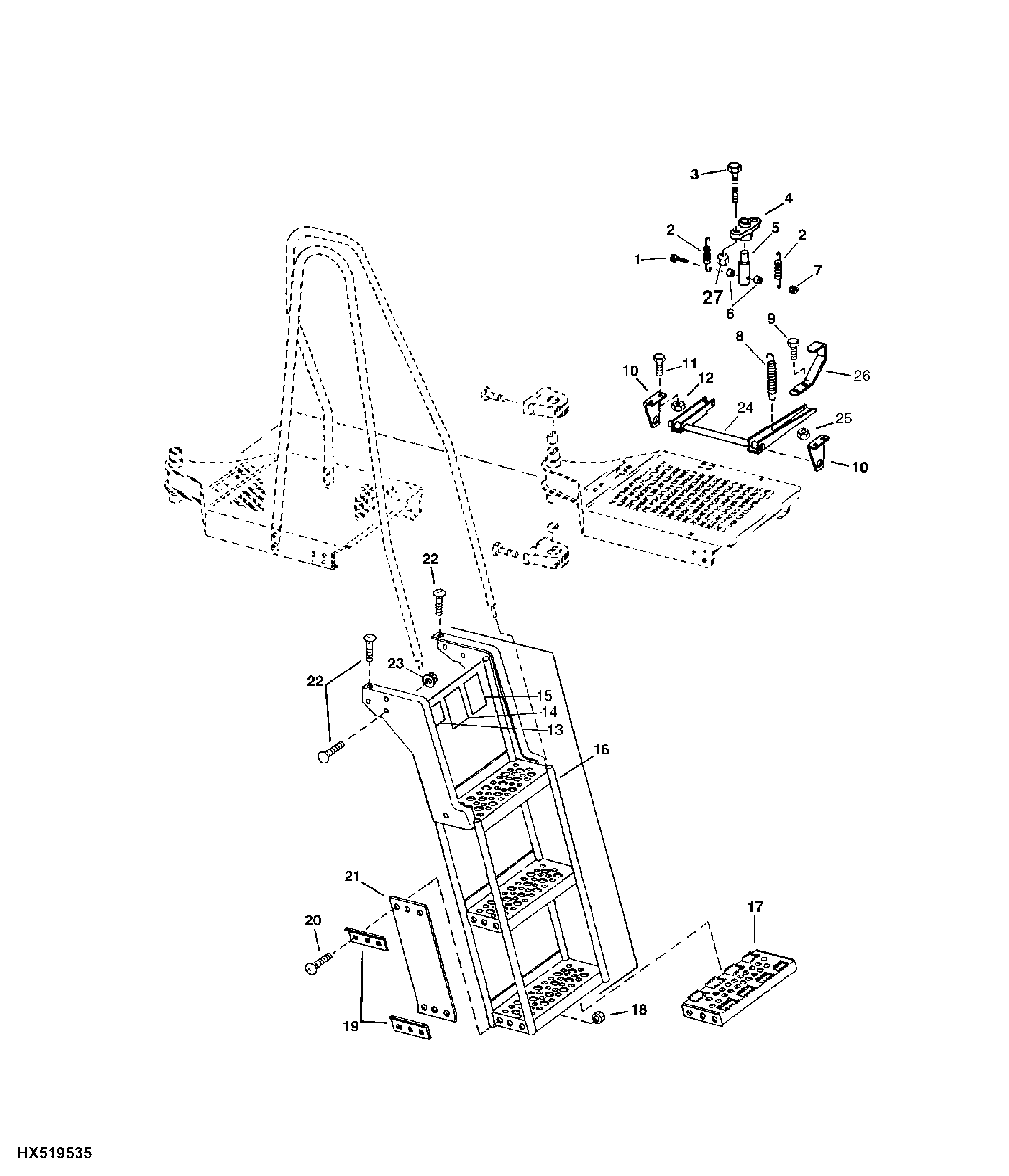 Operator's Platform Ladder and Latch (660101 - )