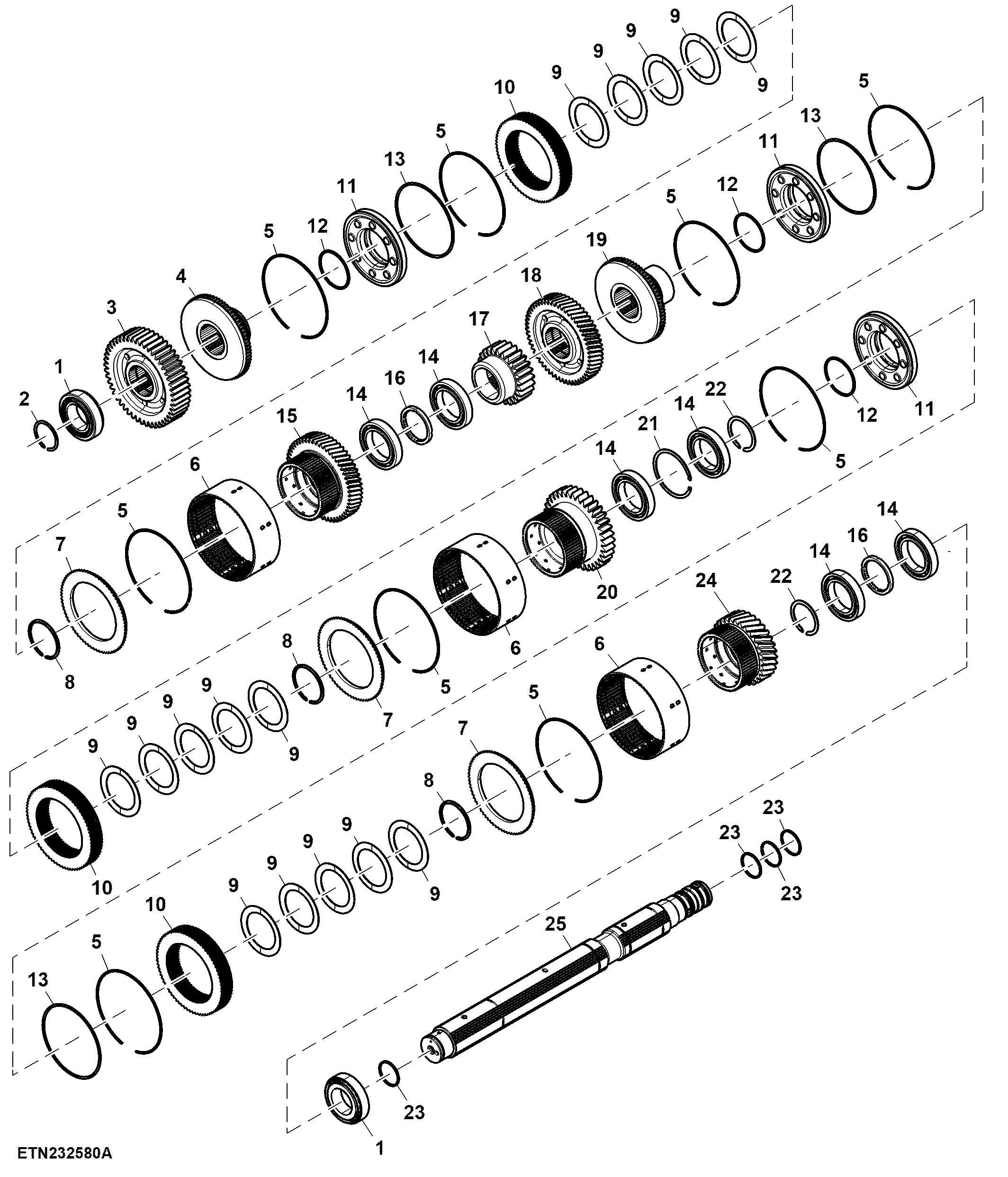 Countershaft, RH Assembly, e23™ (804001 - )