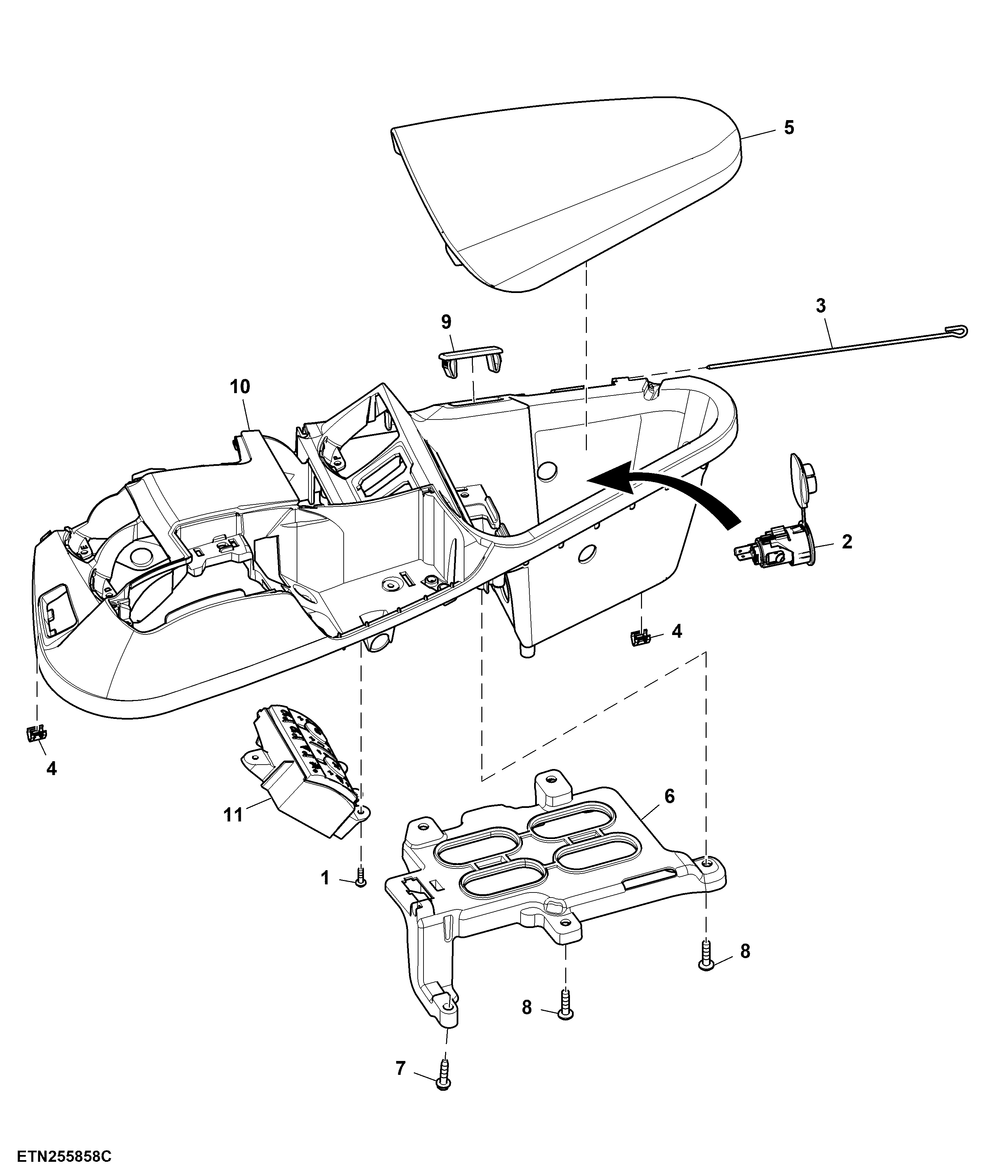 House Control Module / Power Outlet Socket / Top Cover, CommandARM™ (128475 - 673928)