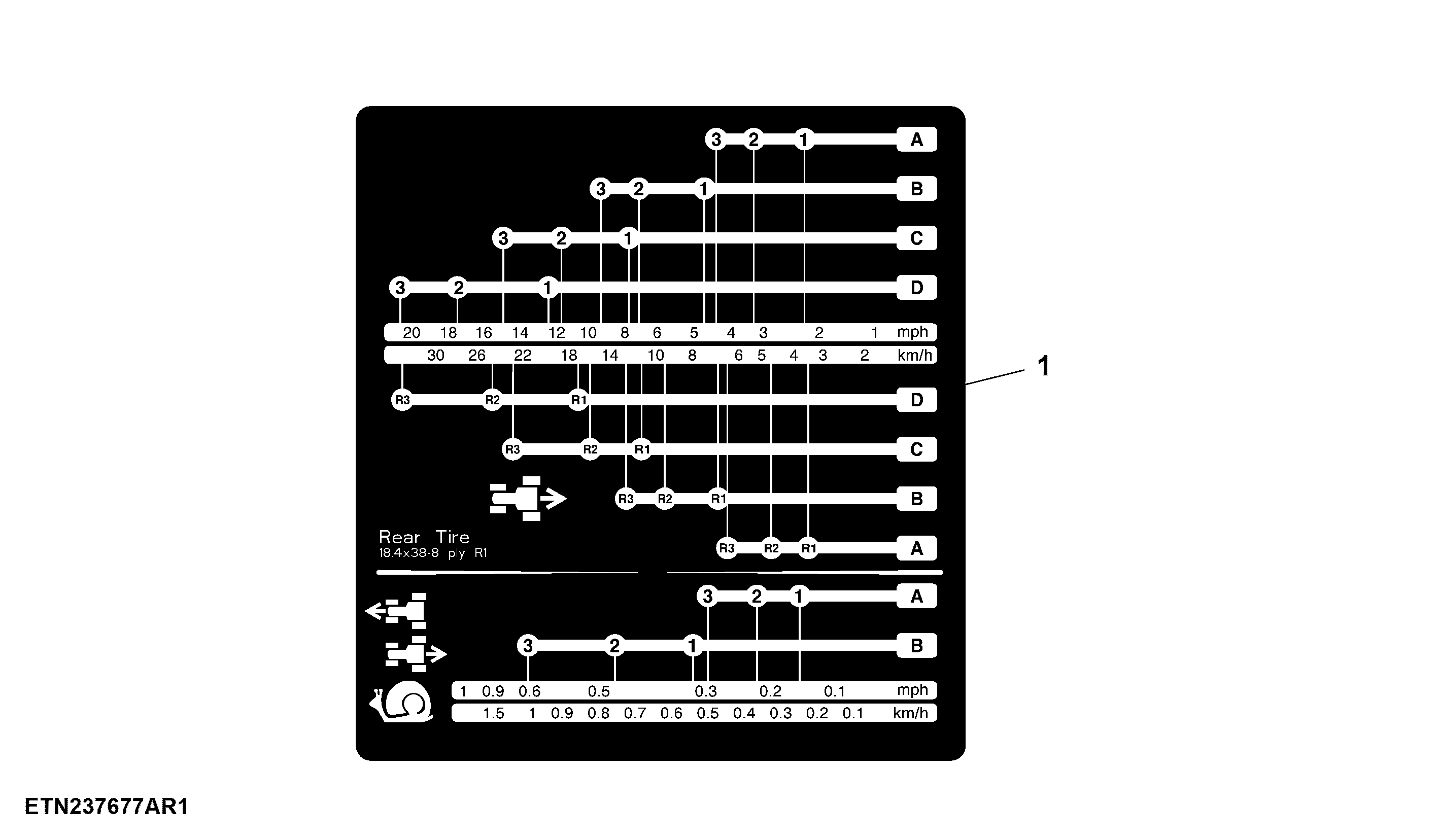 Speed Decal, W/ Creeper, Cab