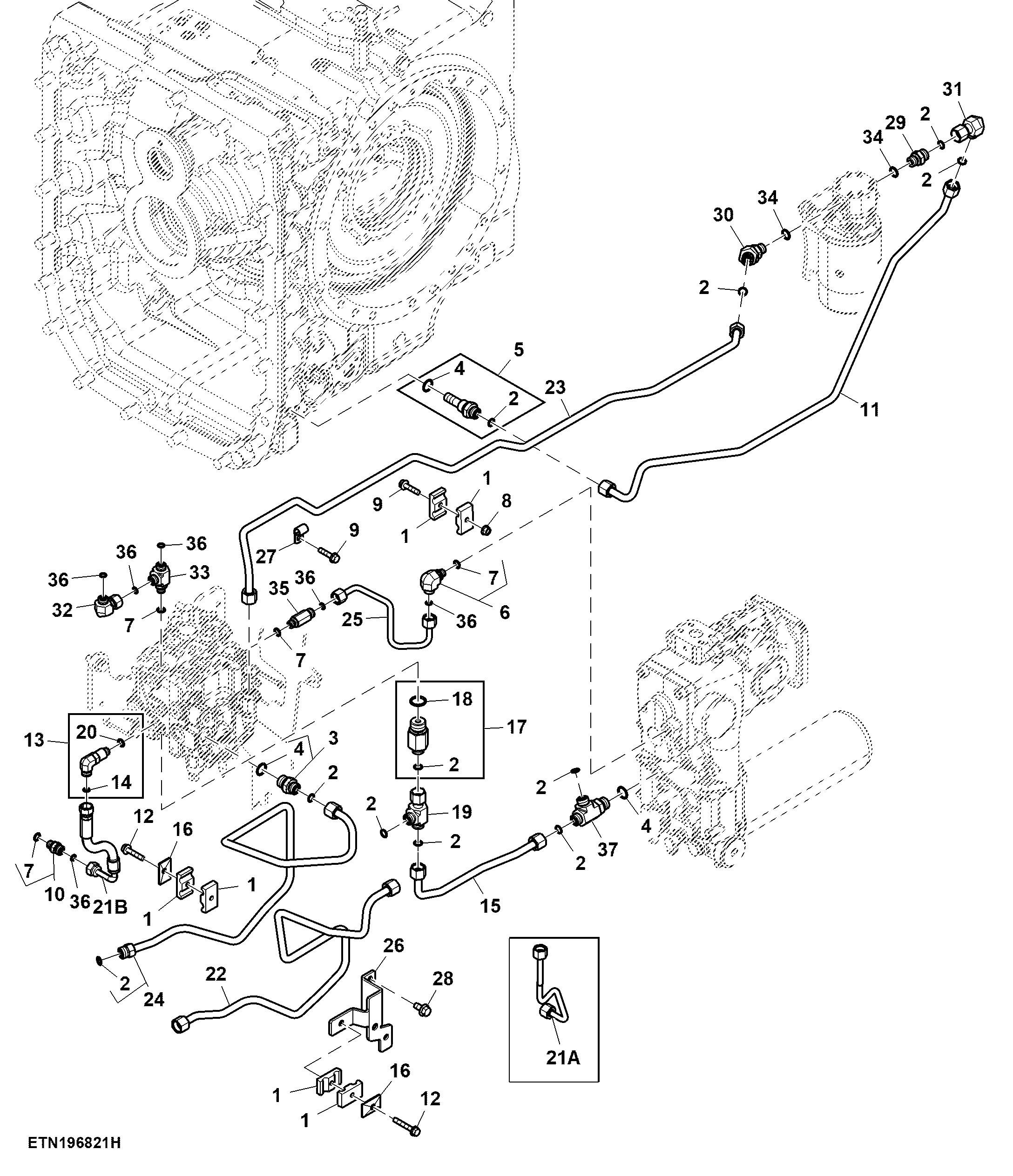 Oil Line, Steering System AutoTrac™, PST / e23™