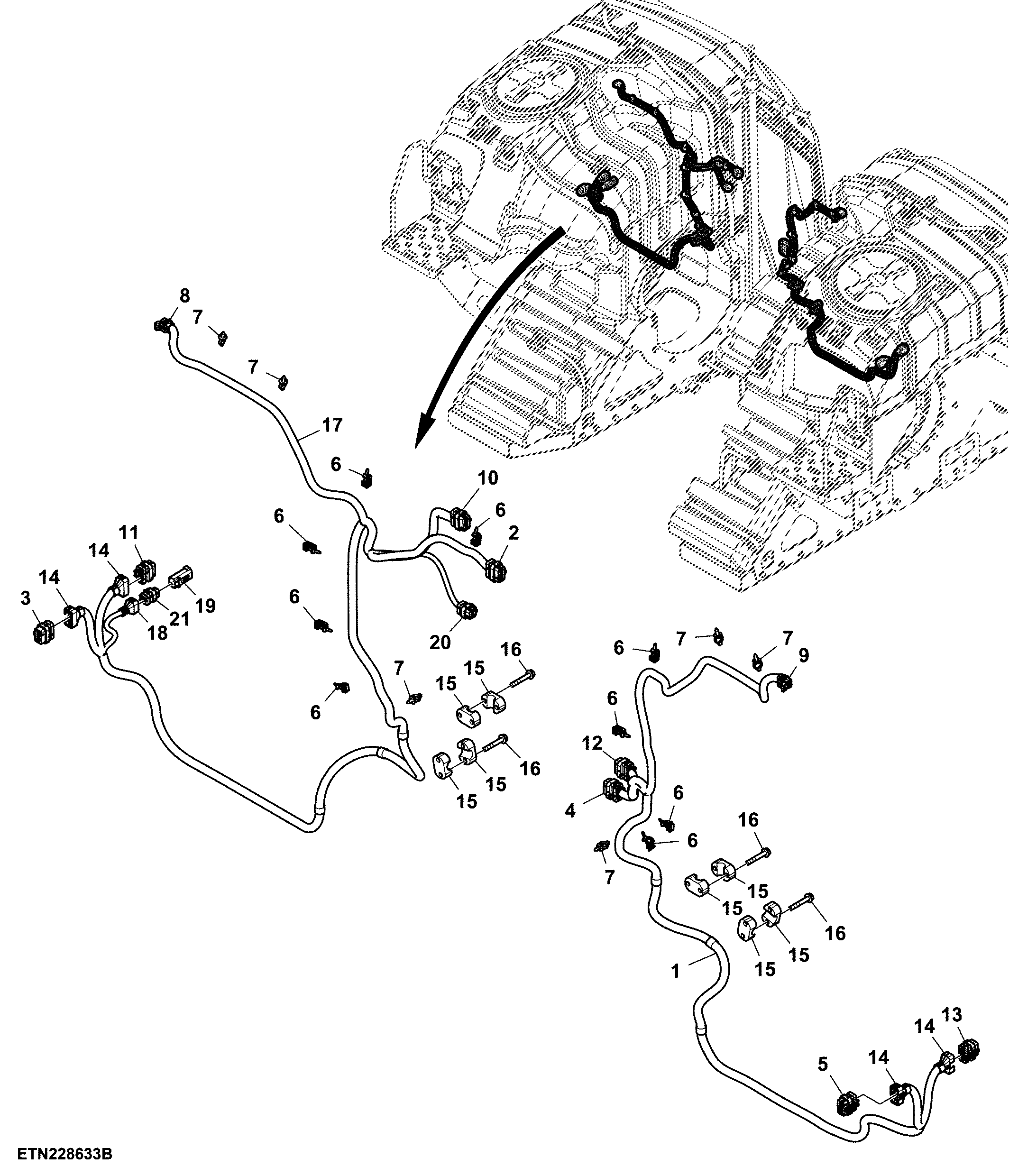 Wiring Harness, ExactRate™ Tank (804001 - )