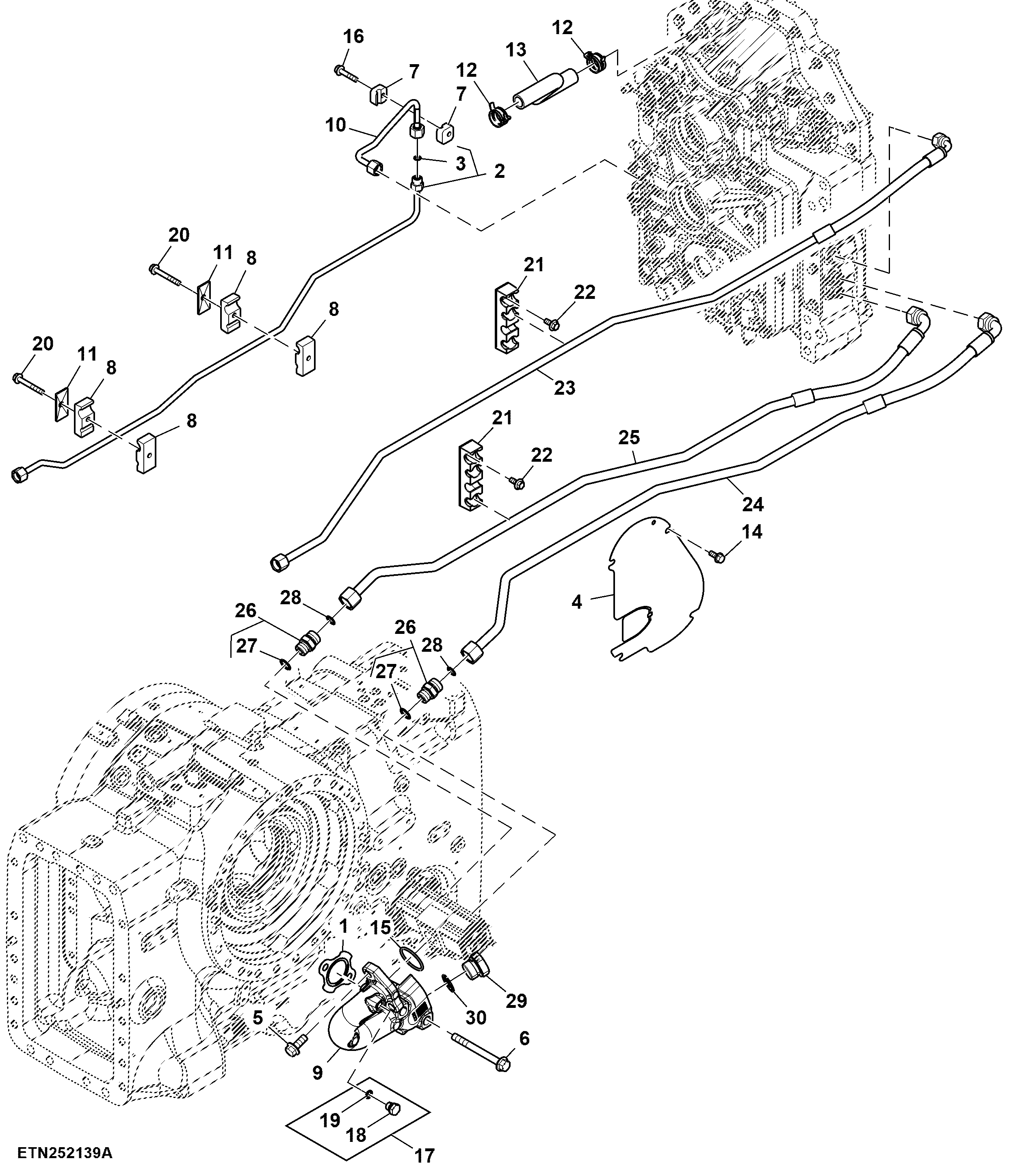 Oil Lines, W/ Standard Flow Pump, IVT™ (804001 - )